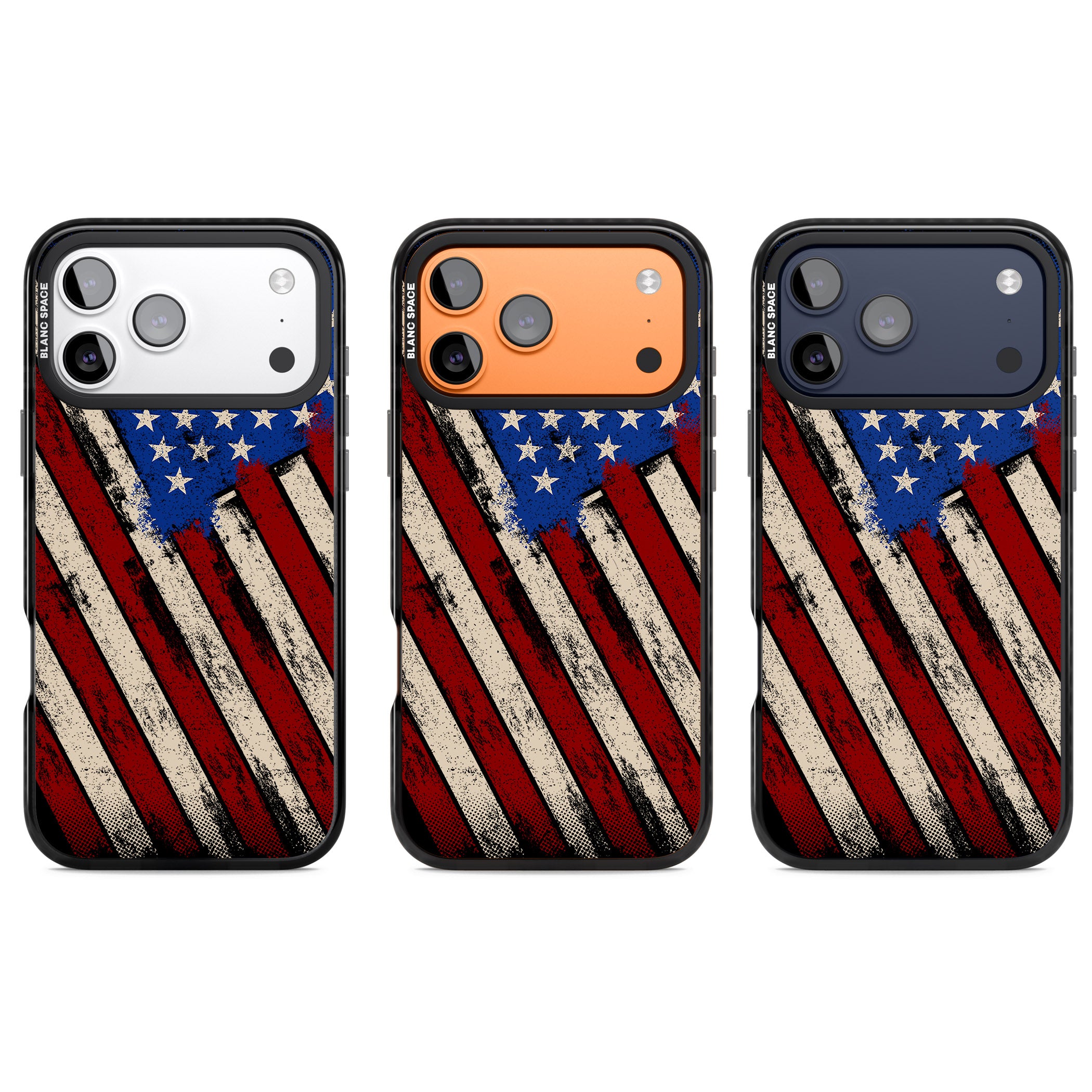 Distressed Us Flag iPhone 17 Pro Impact Pro Black Phone Case APT Impact Protection