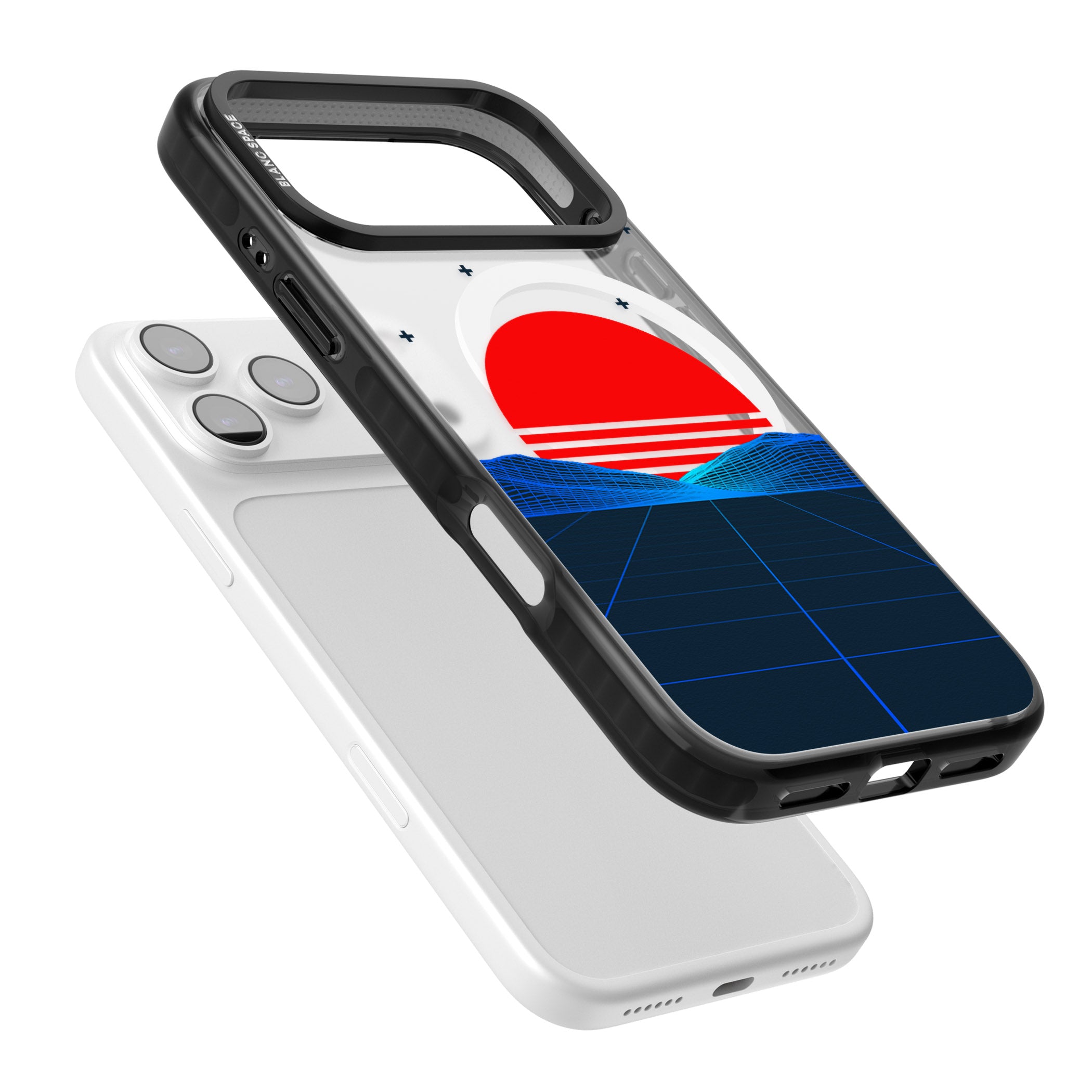Japanese Sunset Vaporwave iPhone 17 Pro Max Impact Pro Black Phone Case Colours