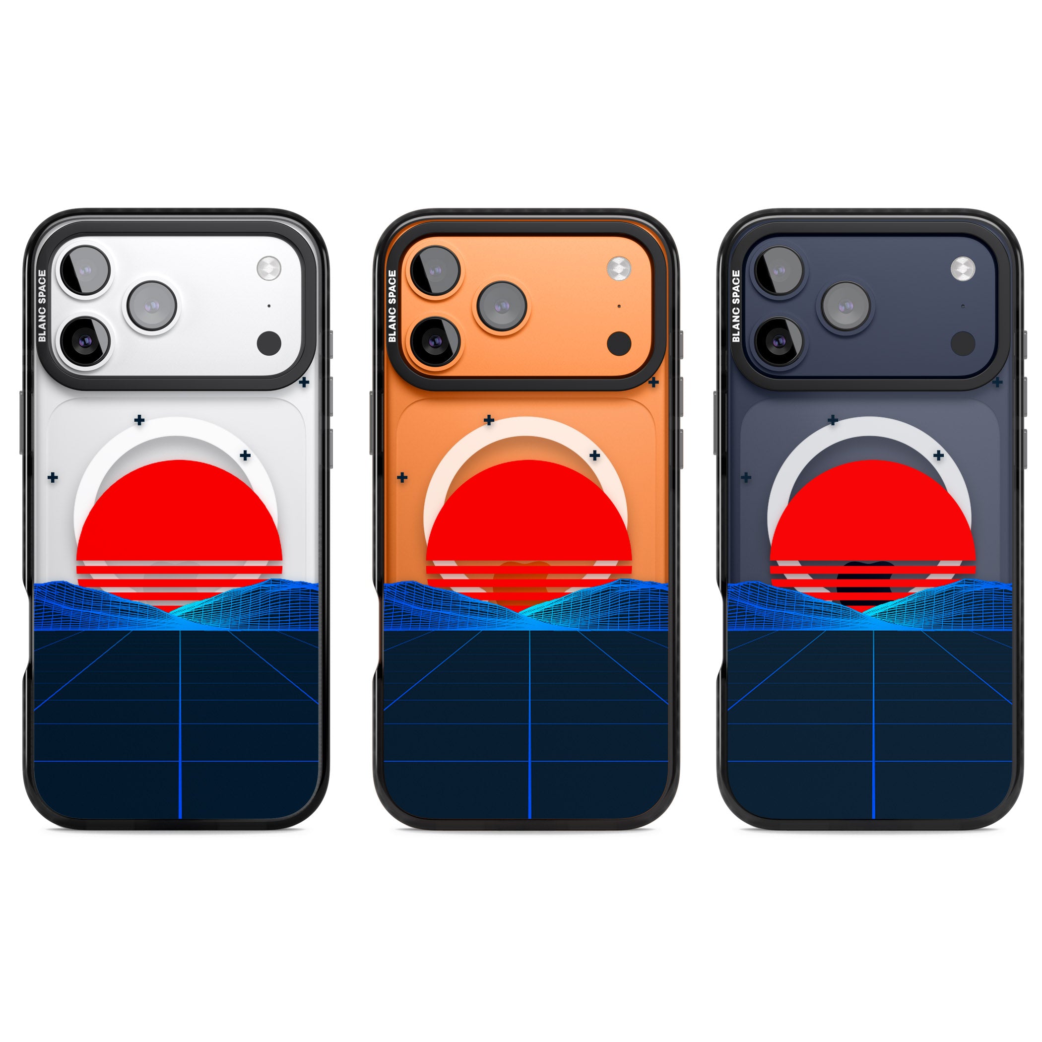 Japanese Sunset Vaporwave iPhone 17 Pro Impact Pro Black Phone Case APT Impact Protection