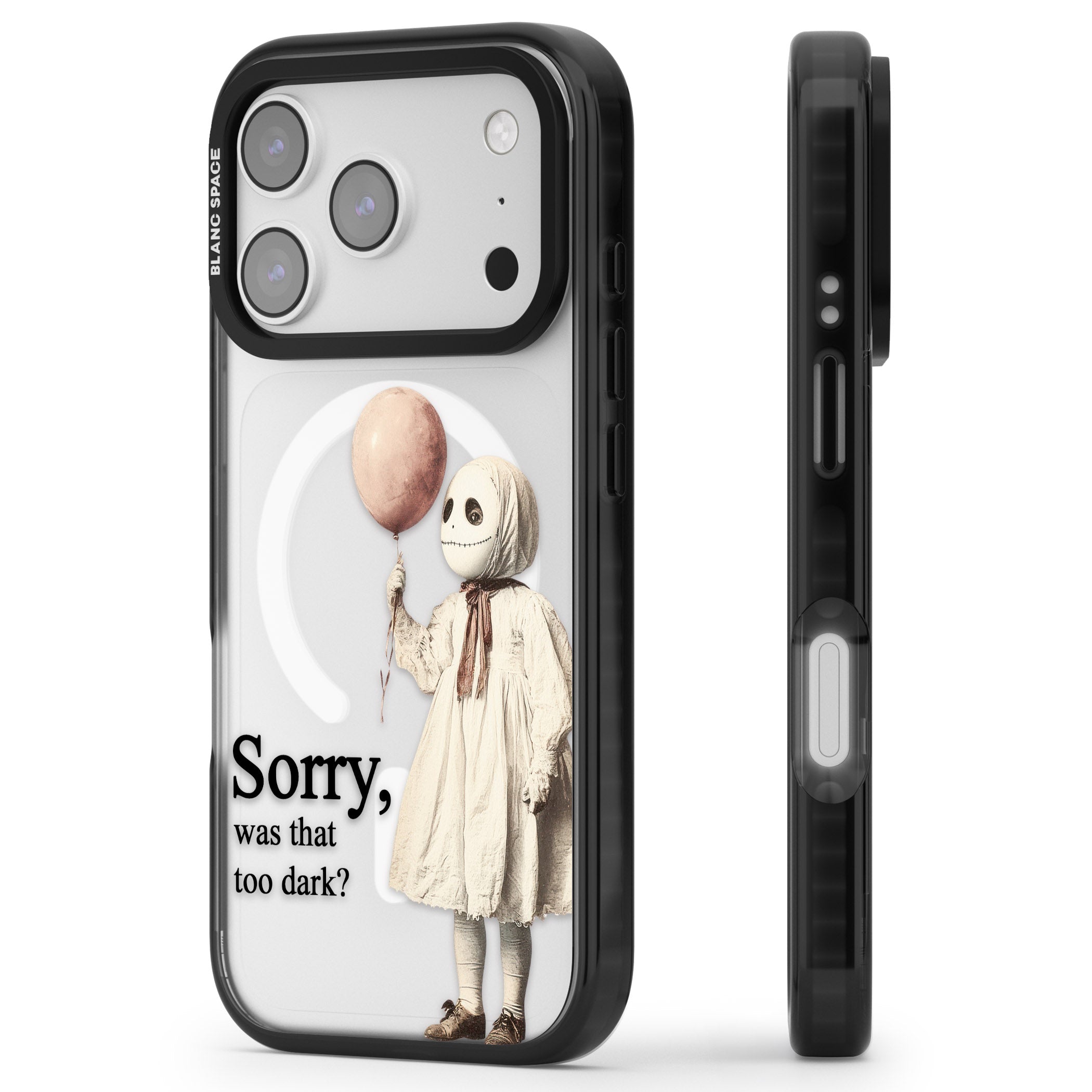 Sorry Was That Too Dark iPhone 17 Pro Max Impact Pro Black Phone Case Side Profile