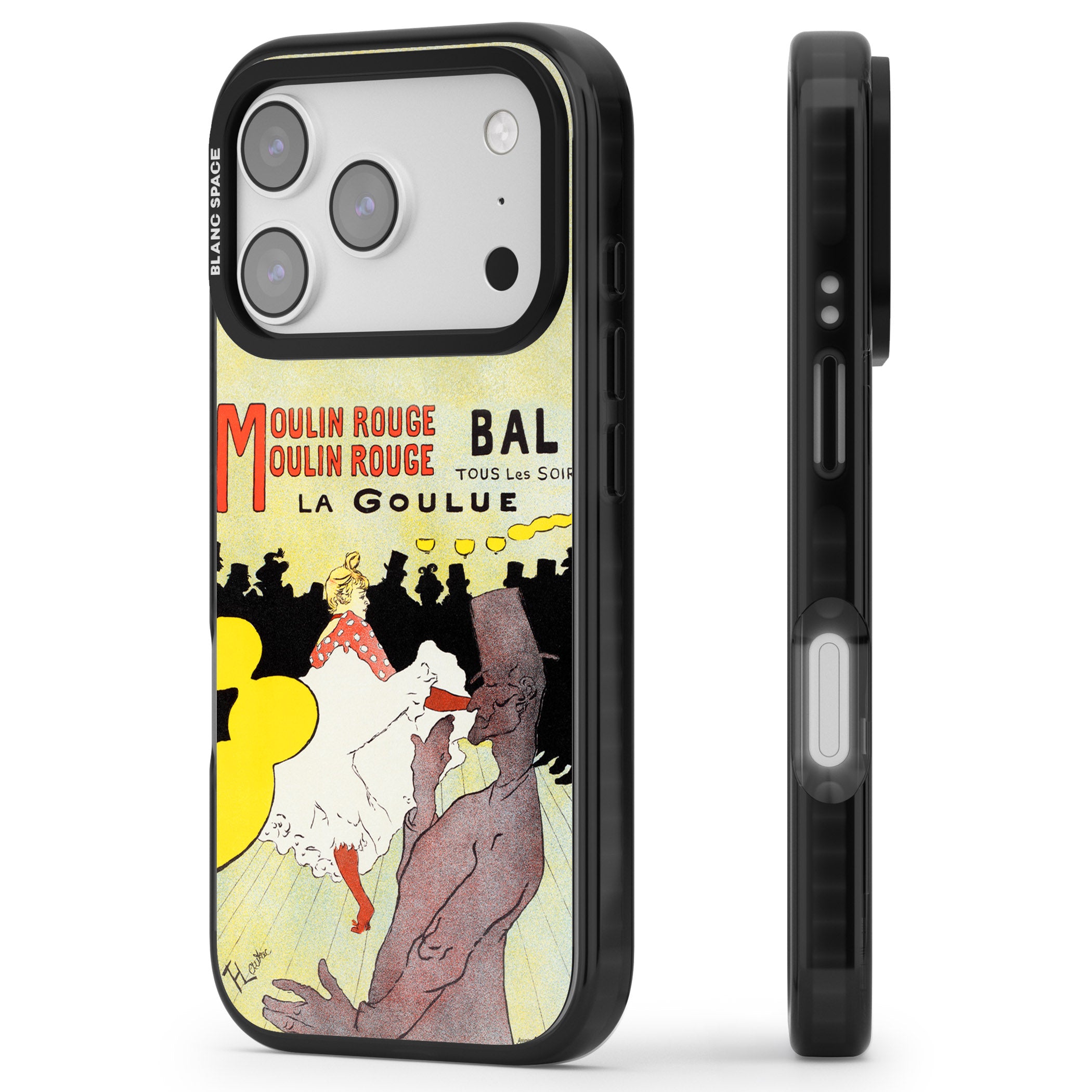 Moulin Rouge Poster iPhone 17 Pro Max Impact Pro Black Phone Case Side Profile