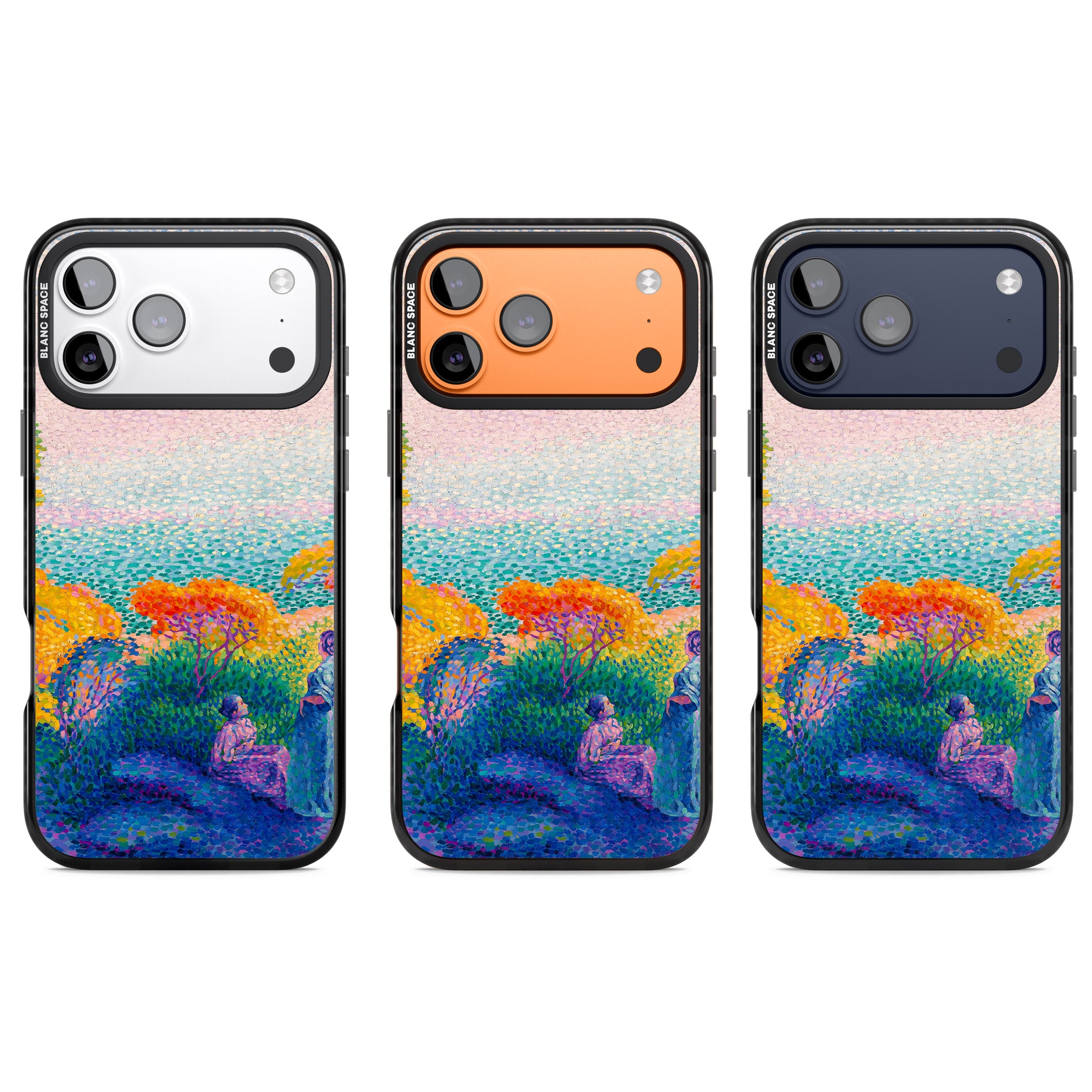 Two Women by the Shore iPhone 17 Pro Impact Pro Black Phone Case APT Impact Protection