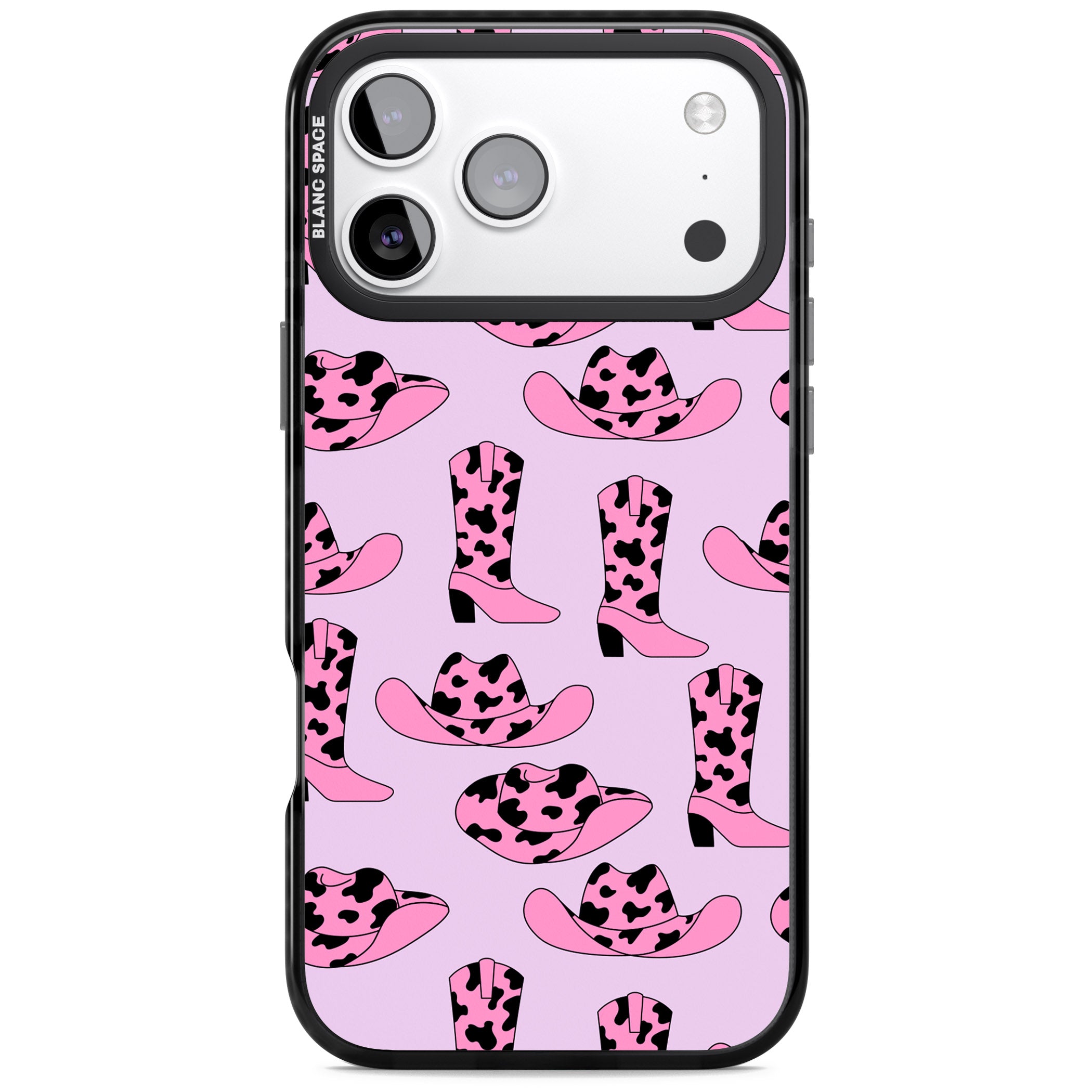 Cow Girl Pattern iPhone 17 Pro Max Impact Pro Black Phone Case