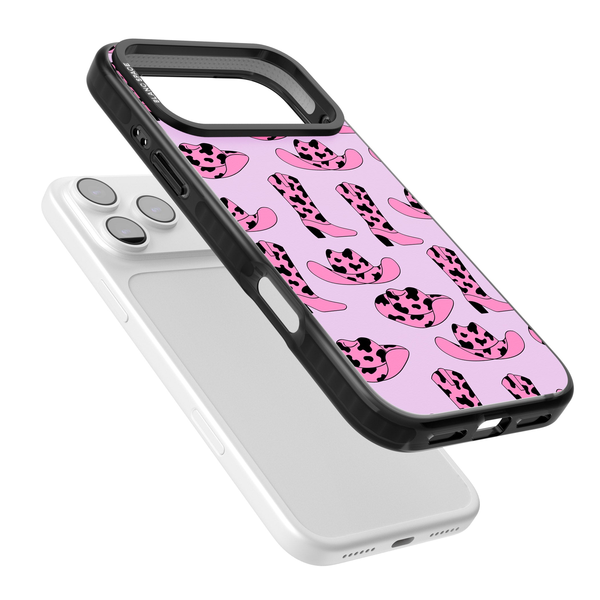 Cow Girl Pattern iPhone 17 Pro Max Impact Pro Black Phone Case Colours