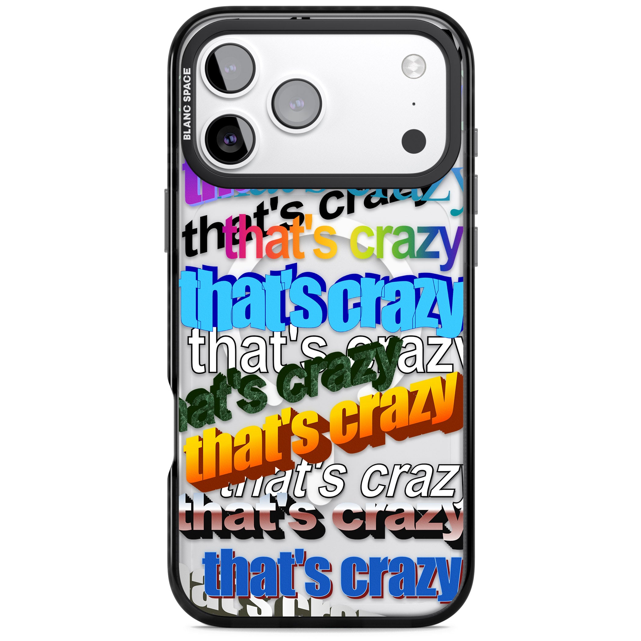 That'S Crazy Typography iPhone 17 Pro Max Impact Pro Black Phone Case
