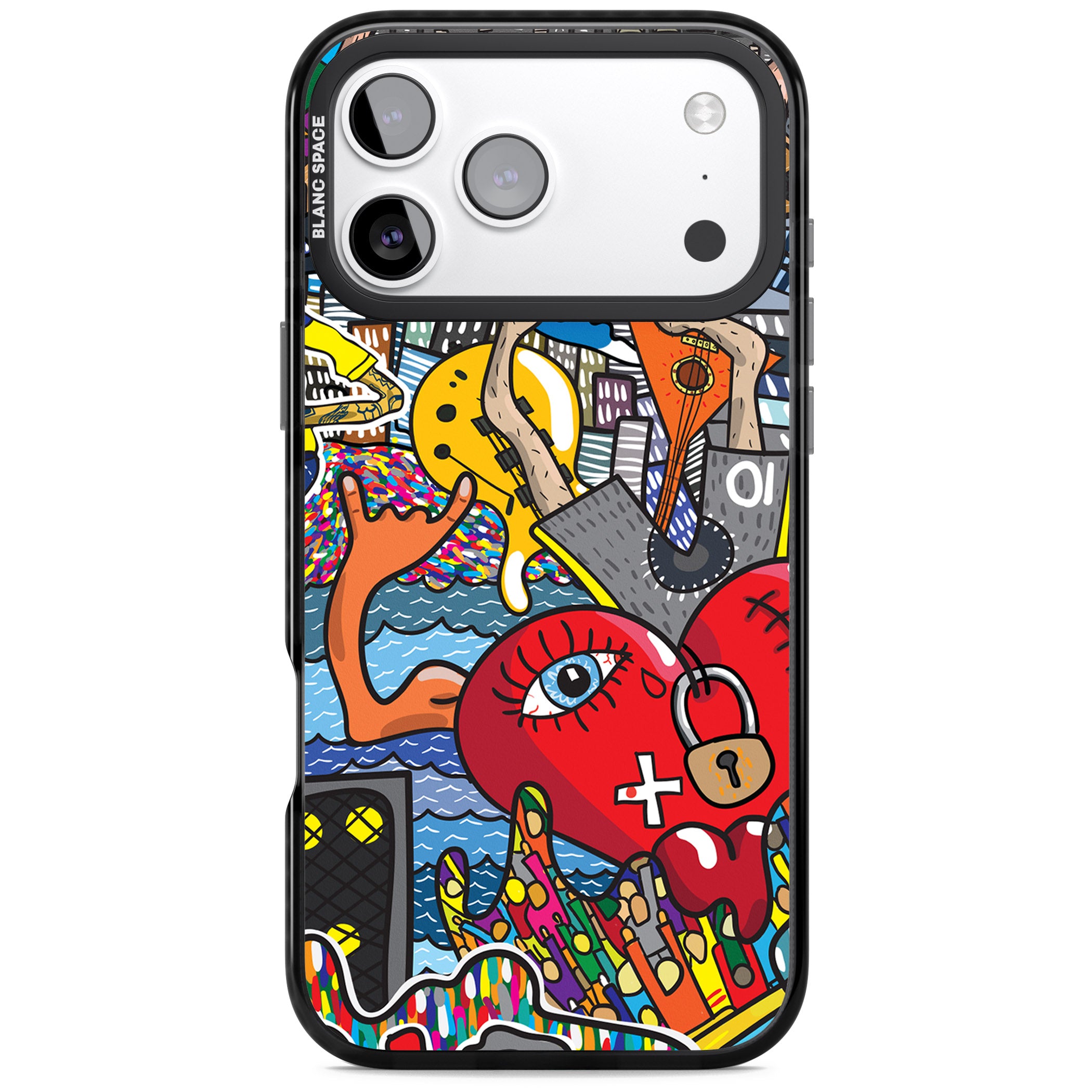 Crowd Tsunami iPhone 17 Pro Max Impact Pro Black Phone Case