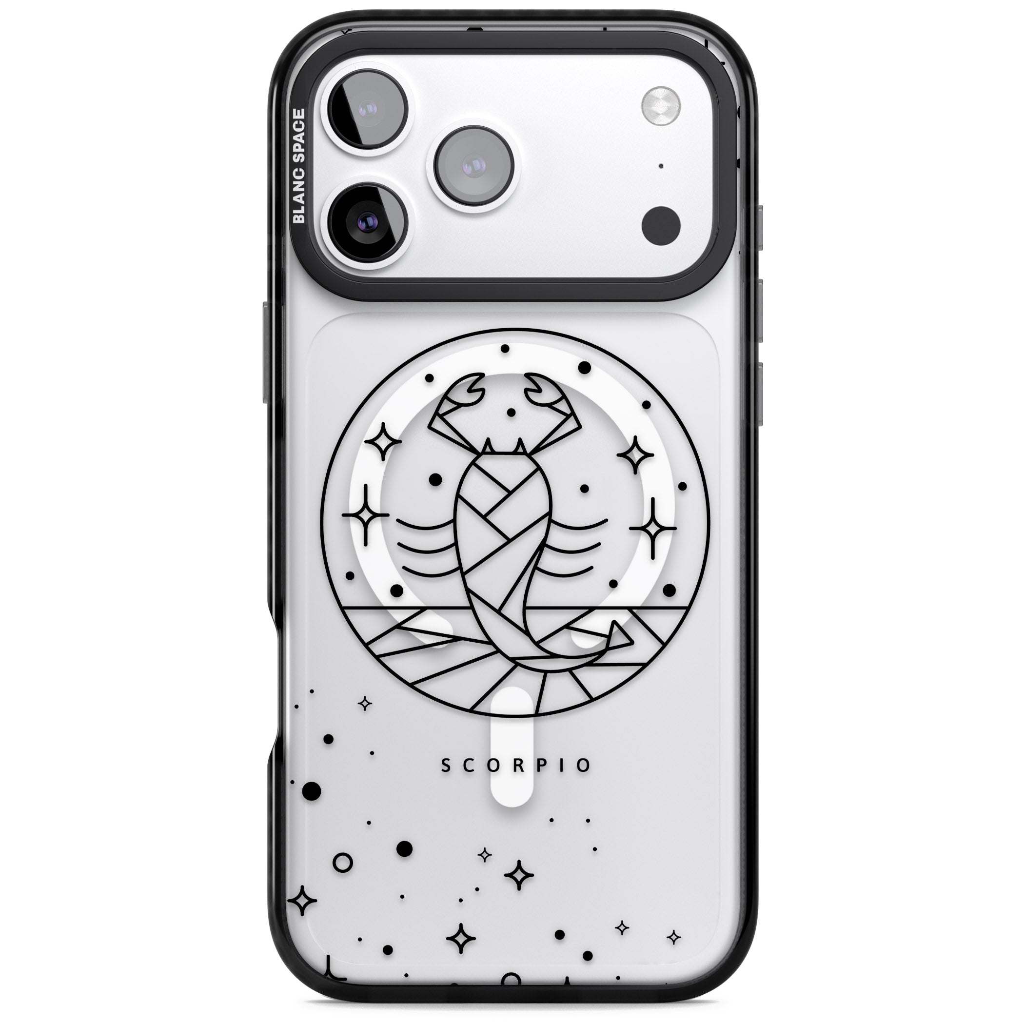 Scorpio Emblem Cosmic Design iPhone 17 Pro Max Impact Pro Black Phone Case