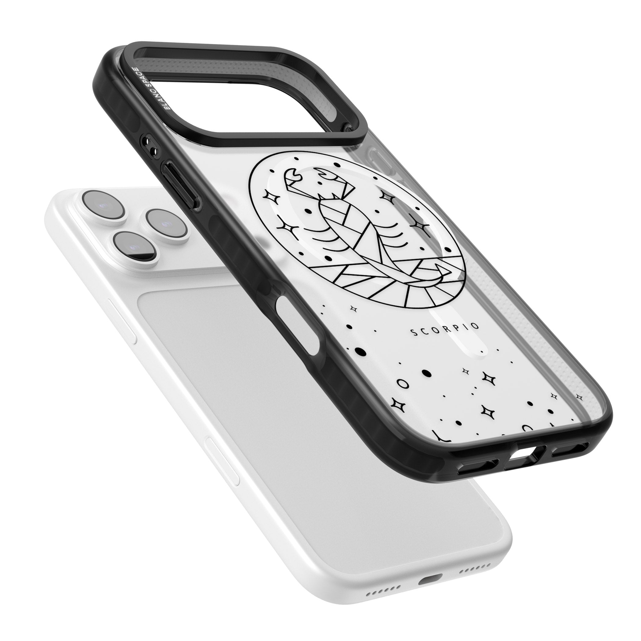 Scorpio Emblem Cosmic Design iPhone 17 Pro Max Impact Pro Black Phone Case Colours