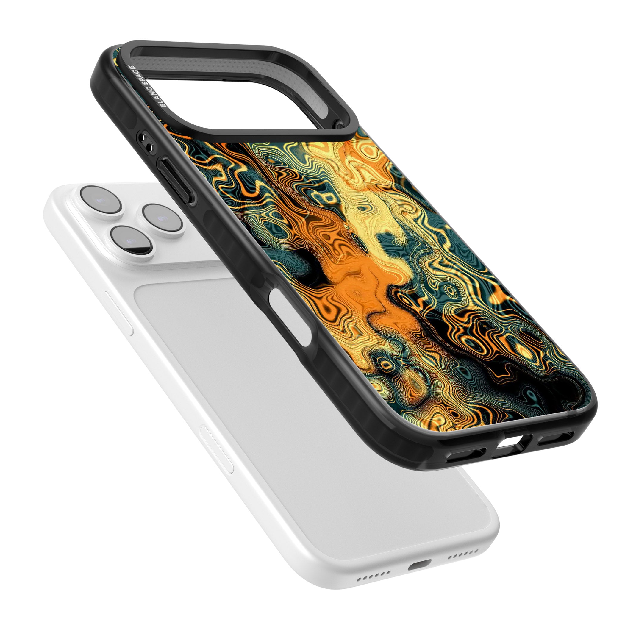 Gold Green Marble iPhone 17 Pro Max Impact Black Phone Case Colours