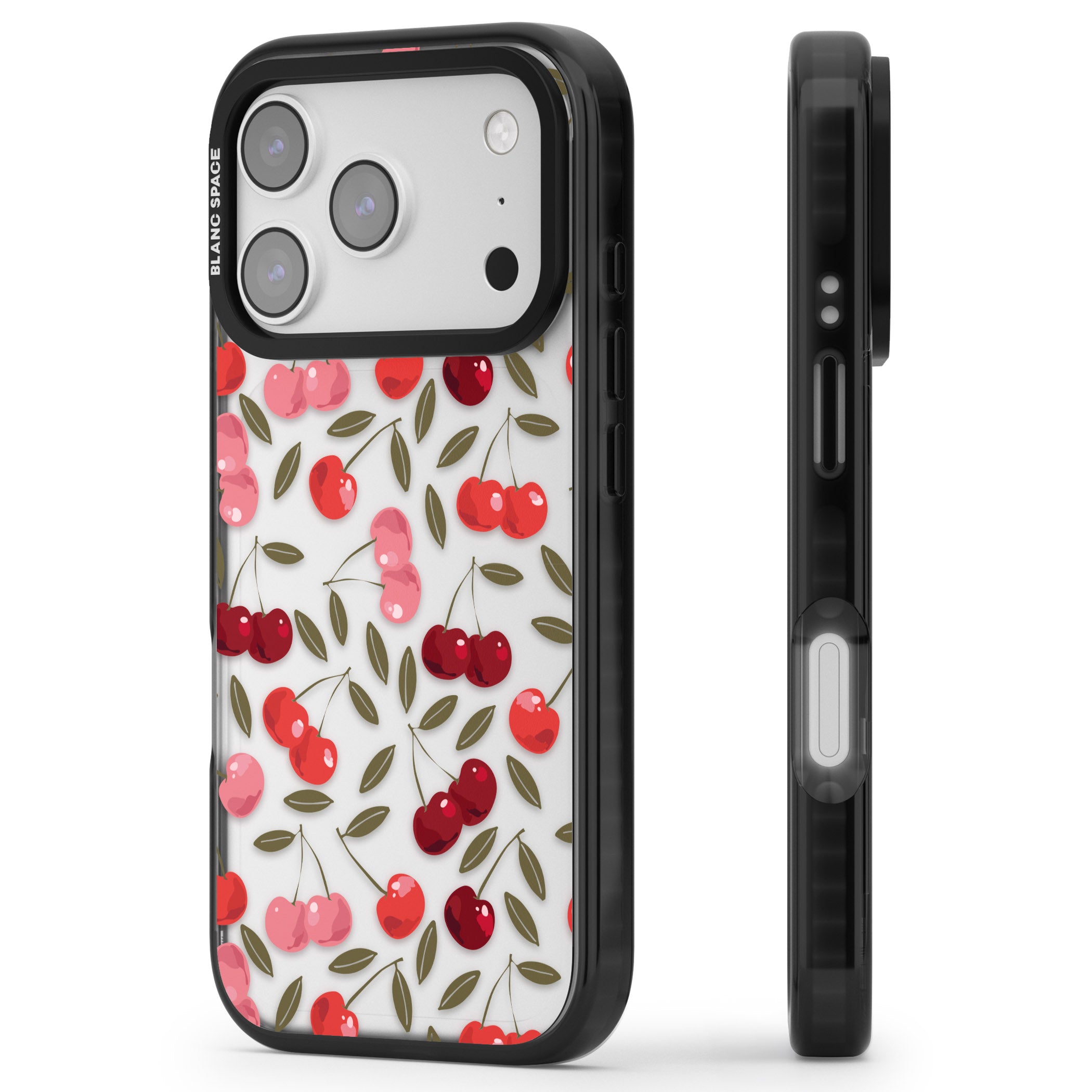 Cherry On Top iPhone 17 Pro Max Impact Black Phone Case Side Profile
