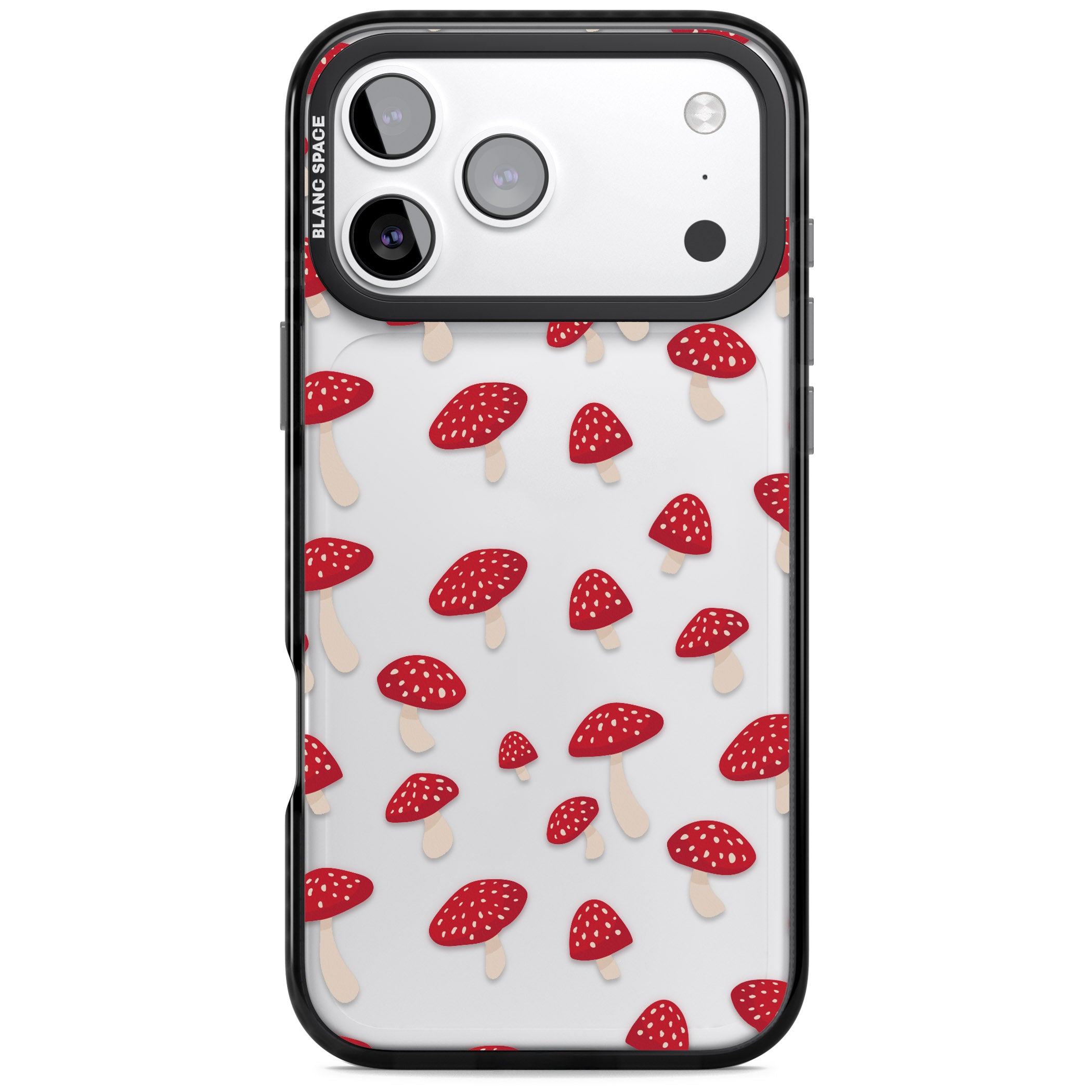 Magical Mushroom Pattern iPhone 17 Pro Max Impact Black Phone Case