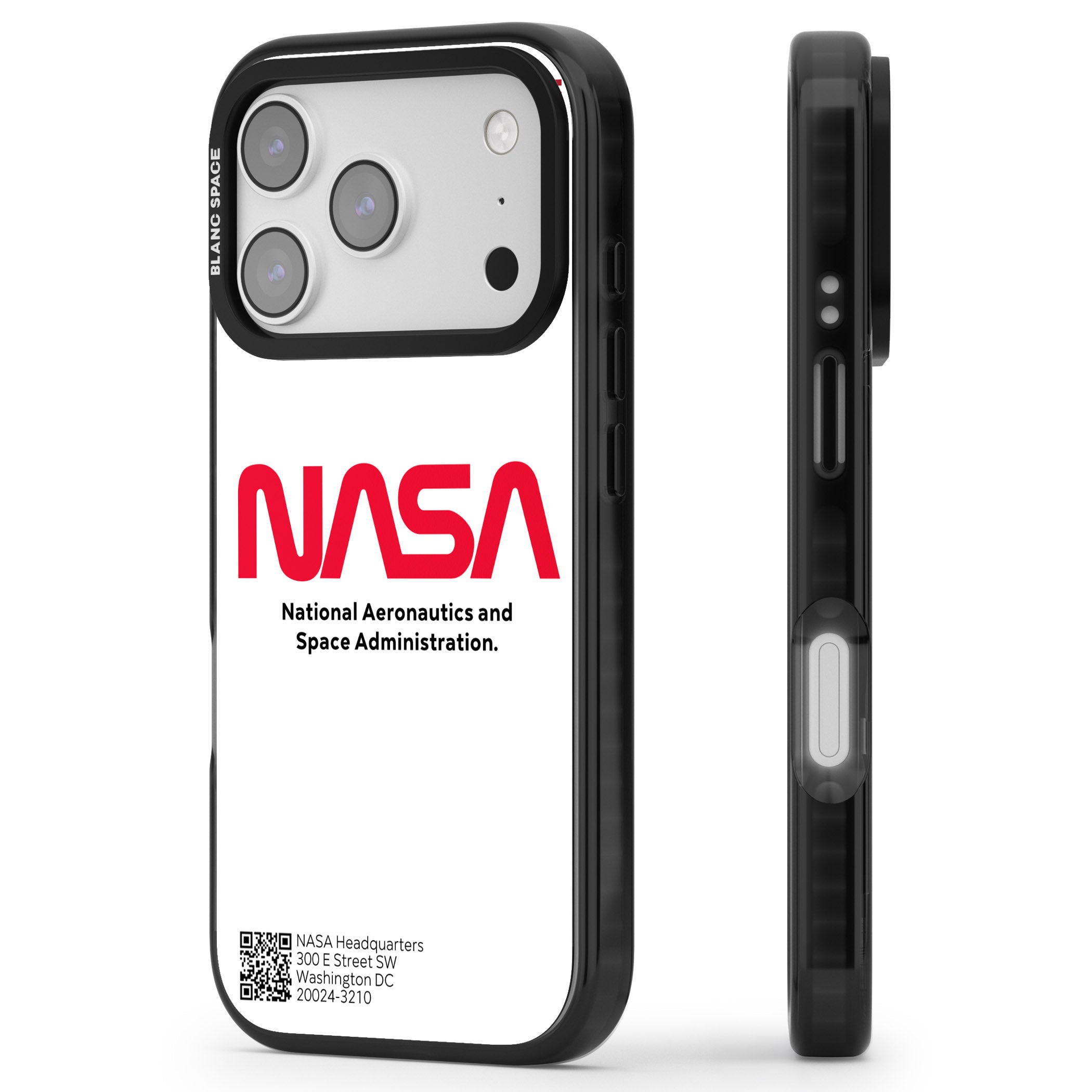 Nasa The Worm iPhone 17 Pro Max Impact Black Phone Case Side Profile