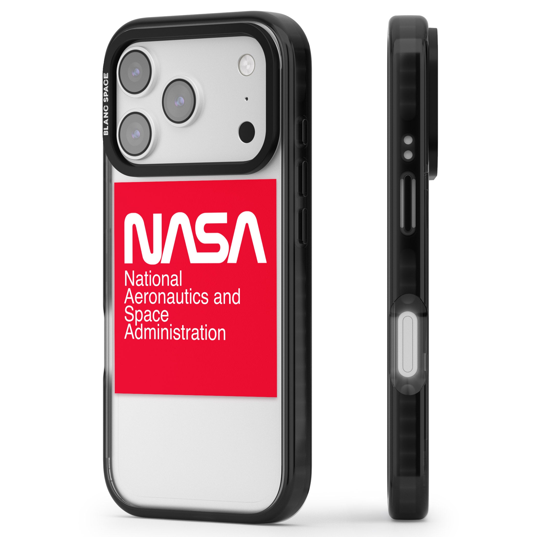 Nasa The Worm Box iPhone 17 Pro Max Impact Black Phone Case Side Profile