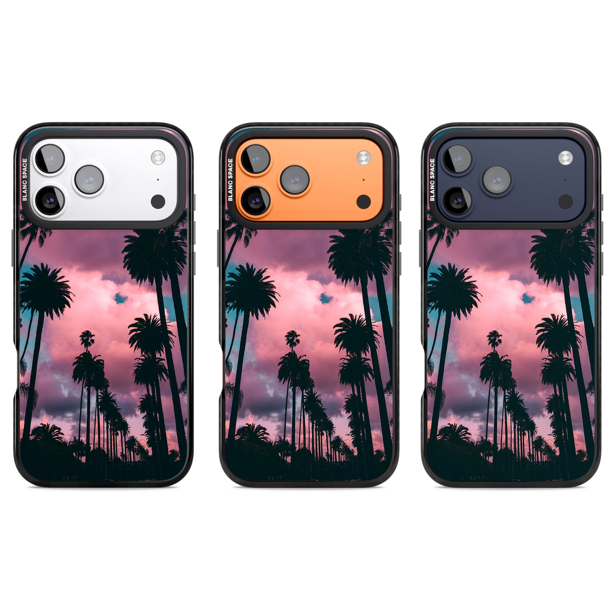 Sunset Palms iPhone 17 Pro Impact Black Phone Case APT Impact Protection