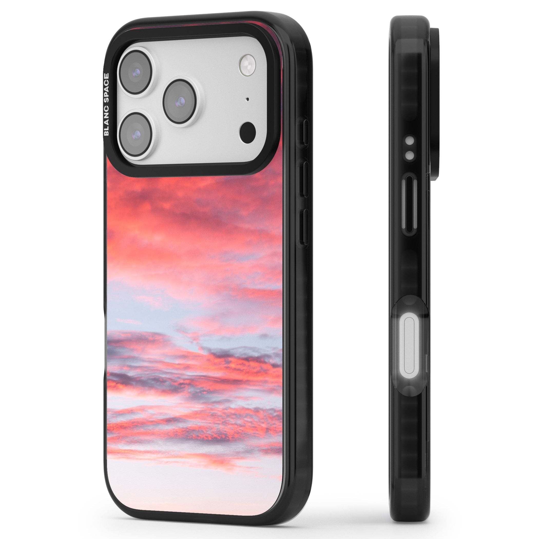 Sunset Skies iPhone 17 Pro Max Impact Black Phone Case Side Profile