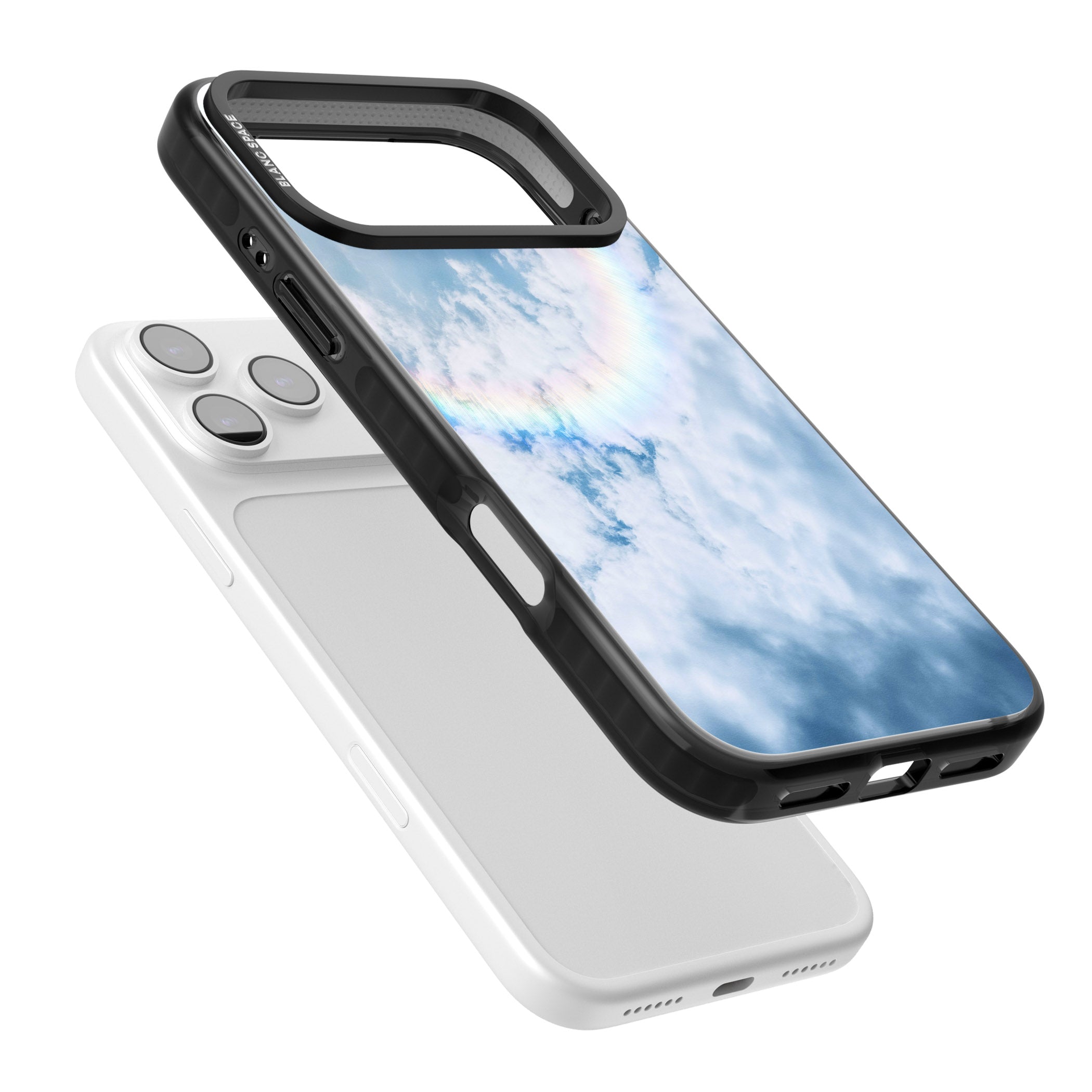 Pastel Rainbow Sky iPhone 17 Pro Max Impact Black Phone Case Colours