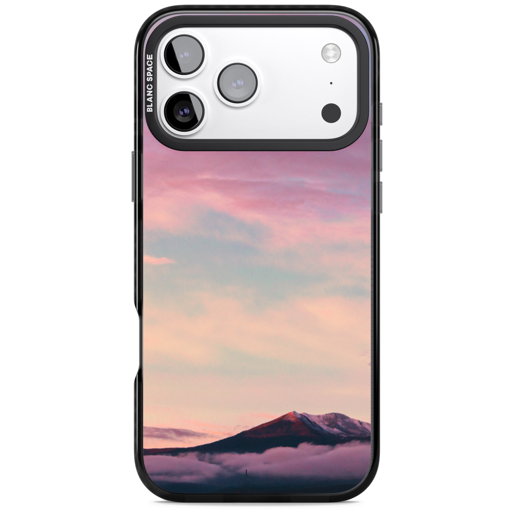 Pastel Mountain Sunset iPhone 17 Pro Max Impact Black Phone Case