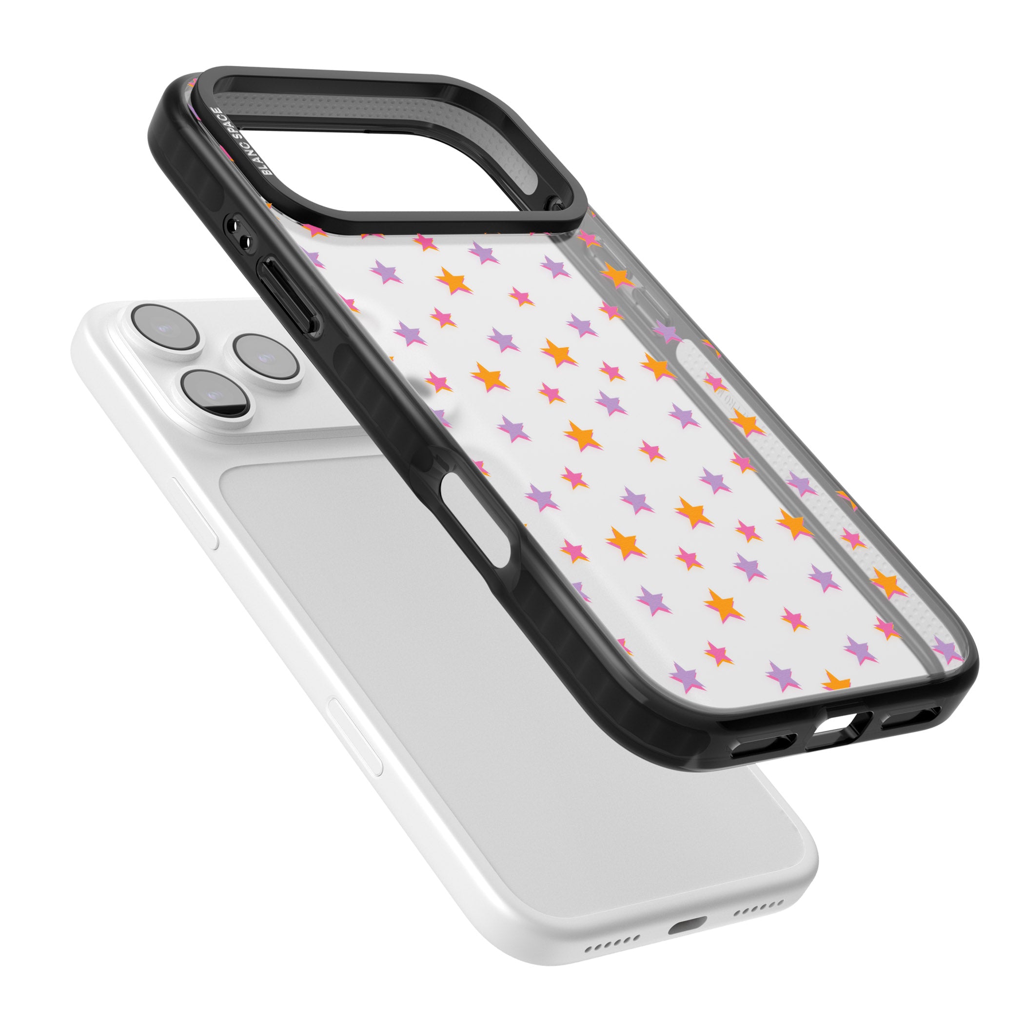 Spangling Stars Pattern iPhone 17 Pro Max Impact Black Phone Case Colours