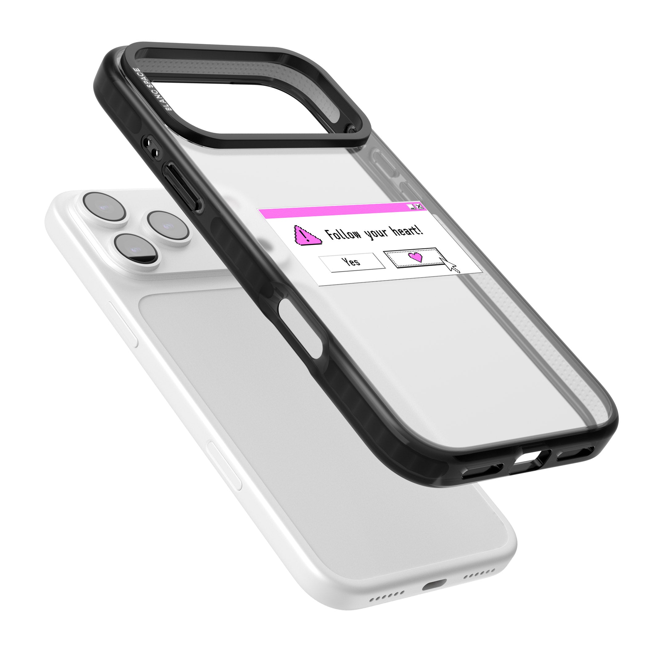 Follow Your Heart.Exe iPhone 17 Pro Max Impact Black Phone Case Colours