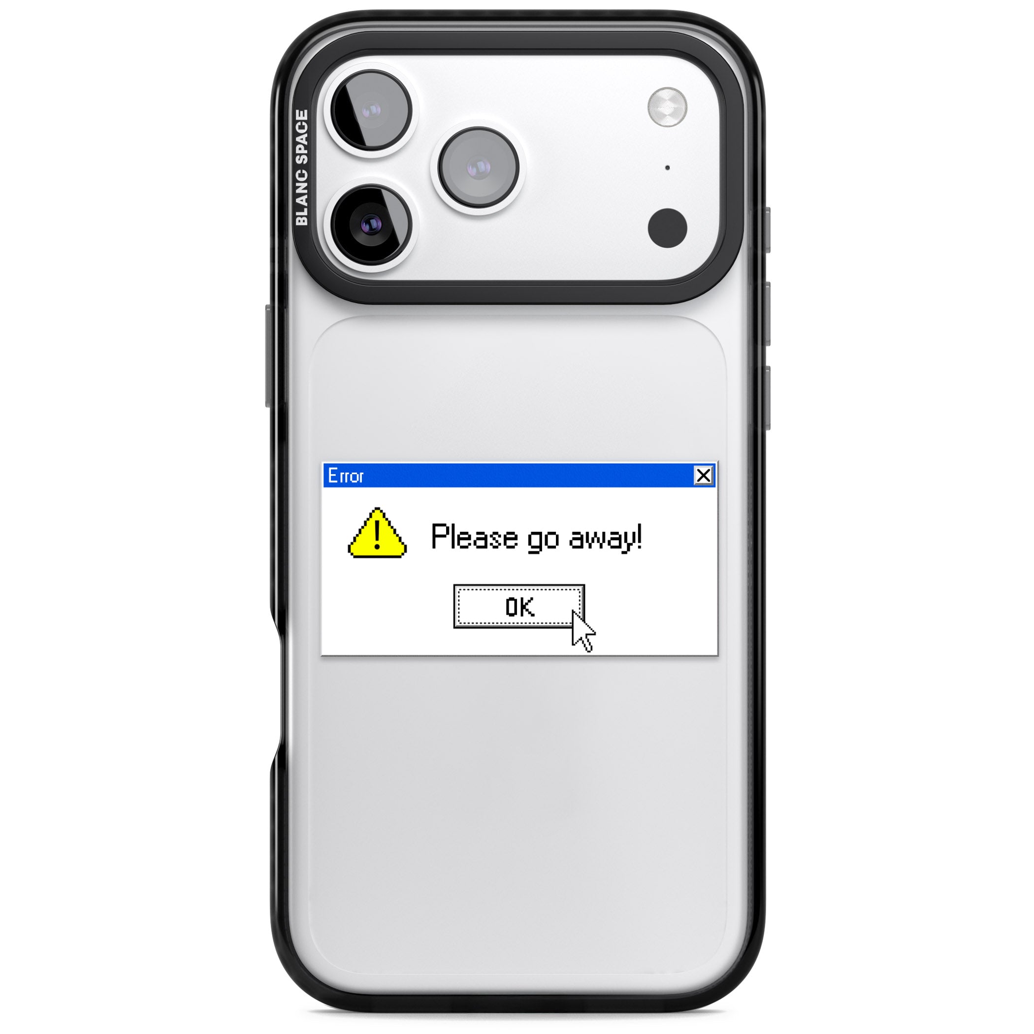 Please Go Away Exe iPhone 17 Pro Impact Black Phone Case