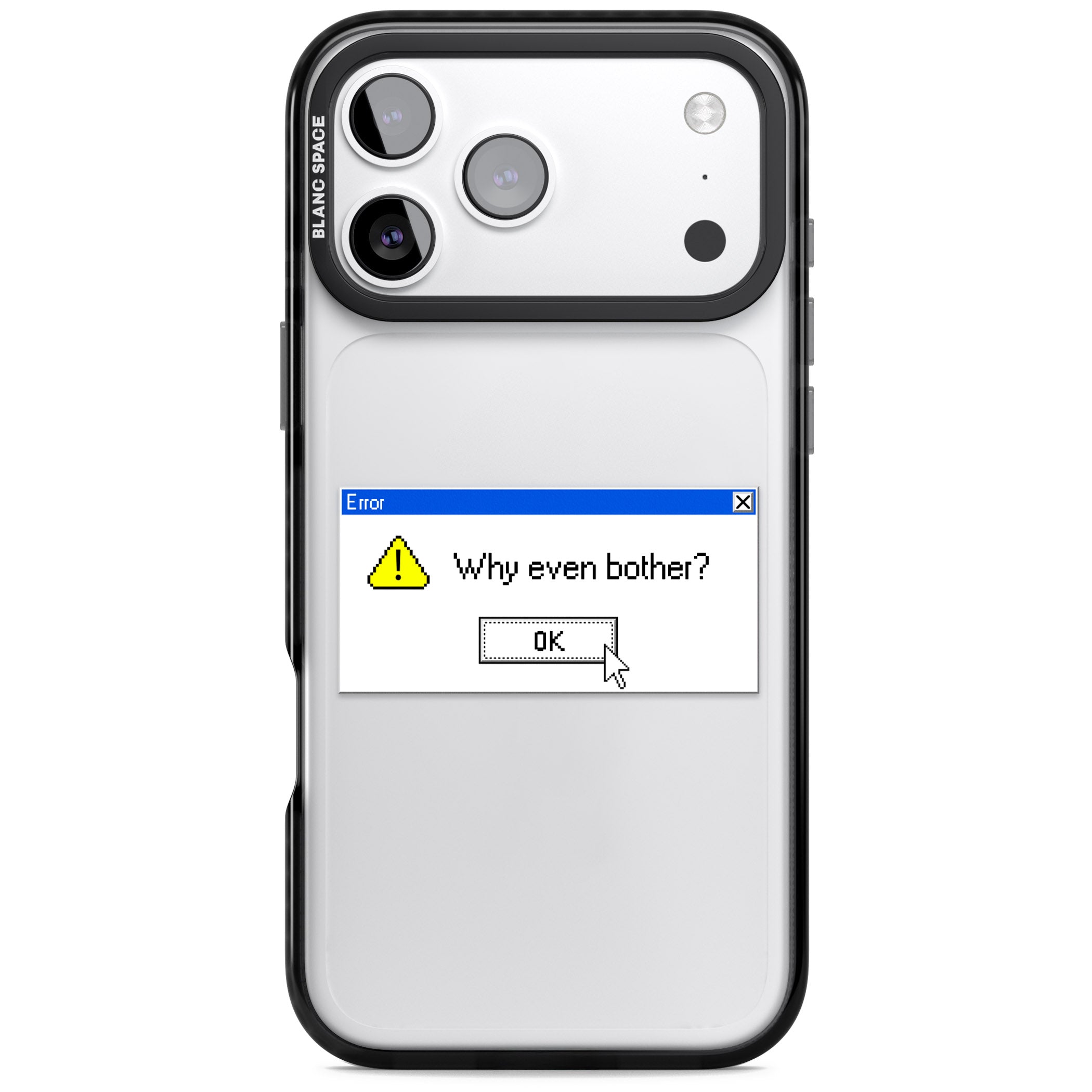 Why Even Bother Exe iPhone 17 Pro Max Impact Black Phone Case