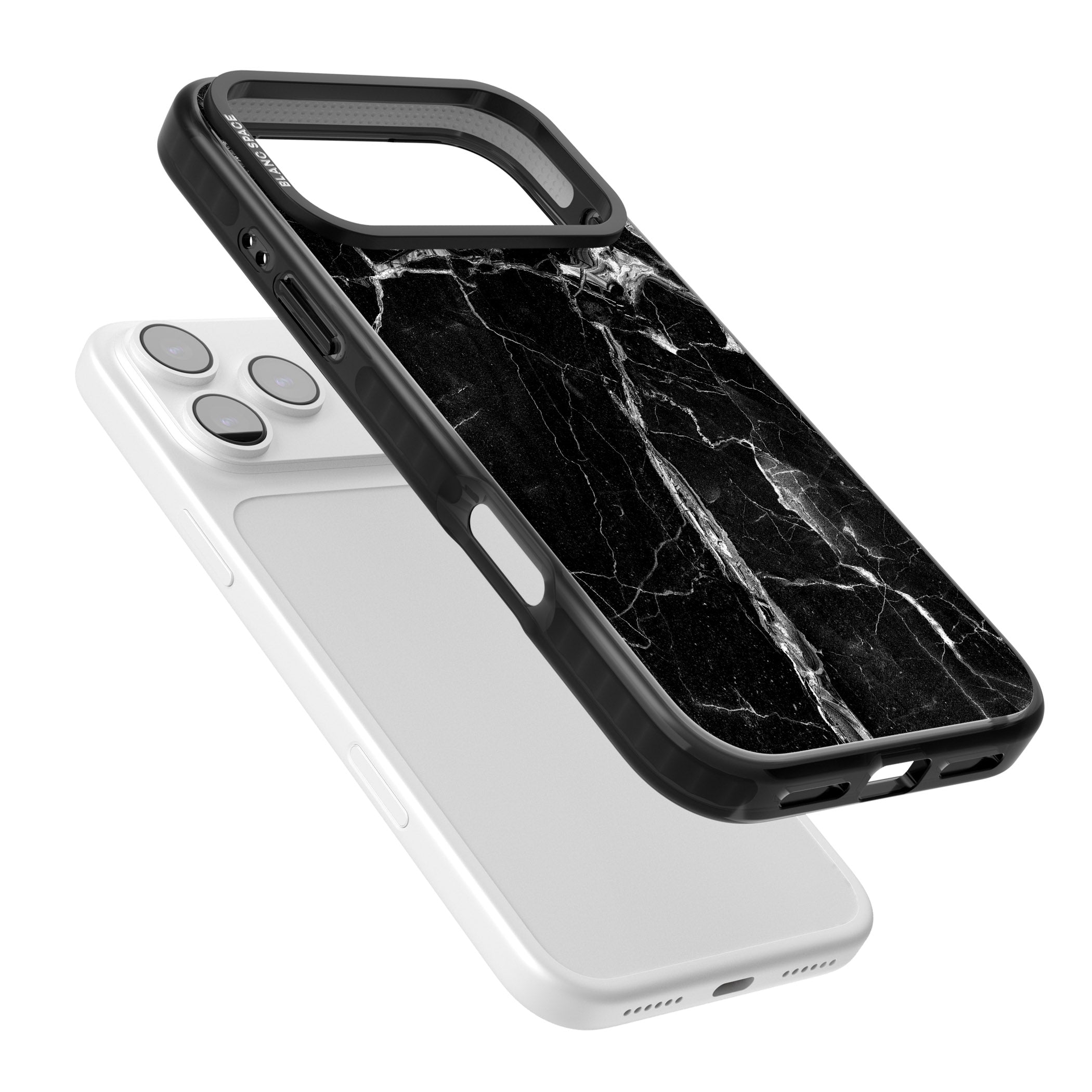 Black Onyx Marble iPhone 17 Pro Max Impact Black Phone Case Colours