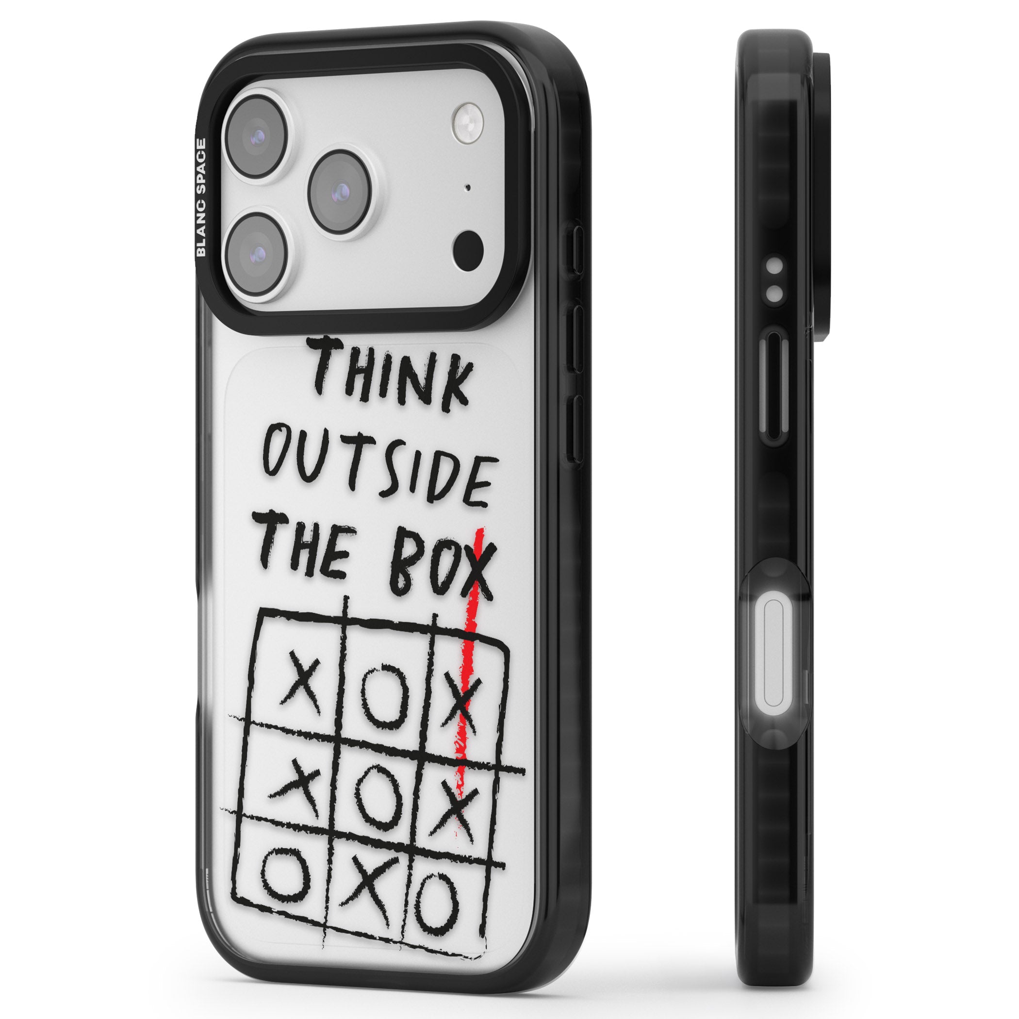 Think Outside The Box iPhone 17 Pro Max Impact Black Phone Case Side Profile