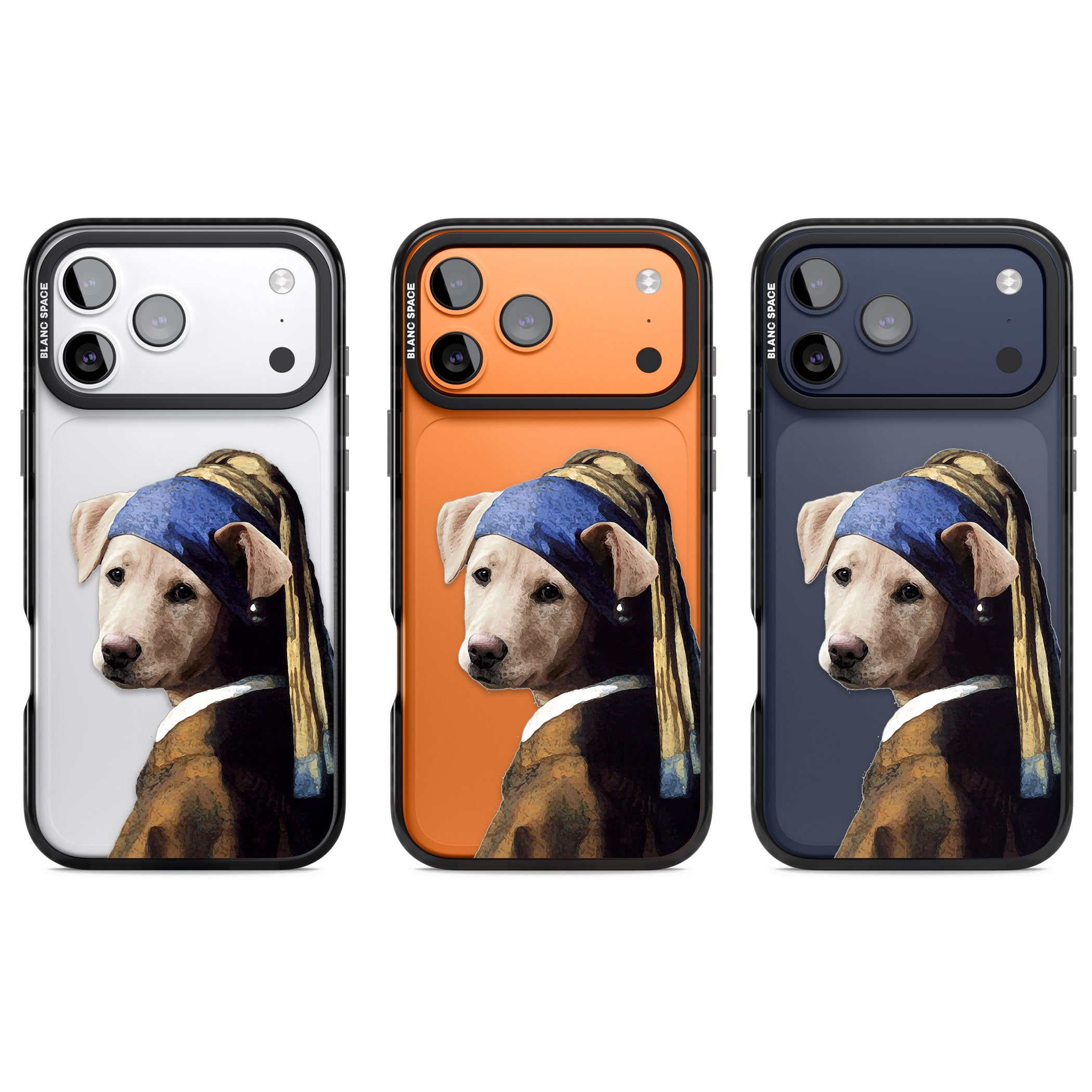 Doggo With A Pearl Earring iPhone 17 Pro Impact Black Phone Case APT Impact Protection