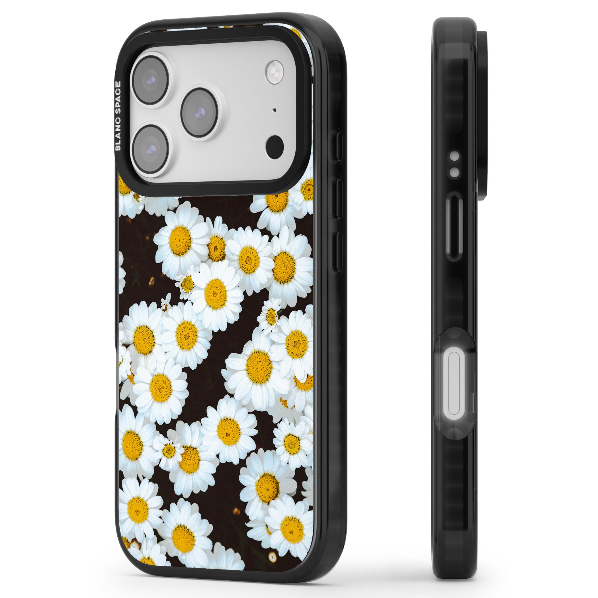 Daisy Dream iPhone 17 Pro Max Impact Black Phone Case Side Profile