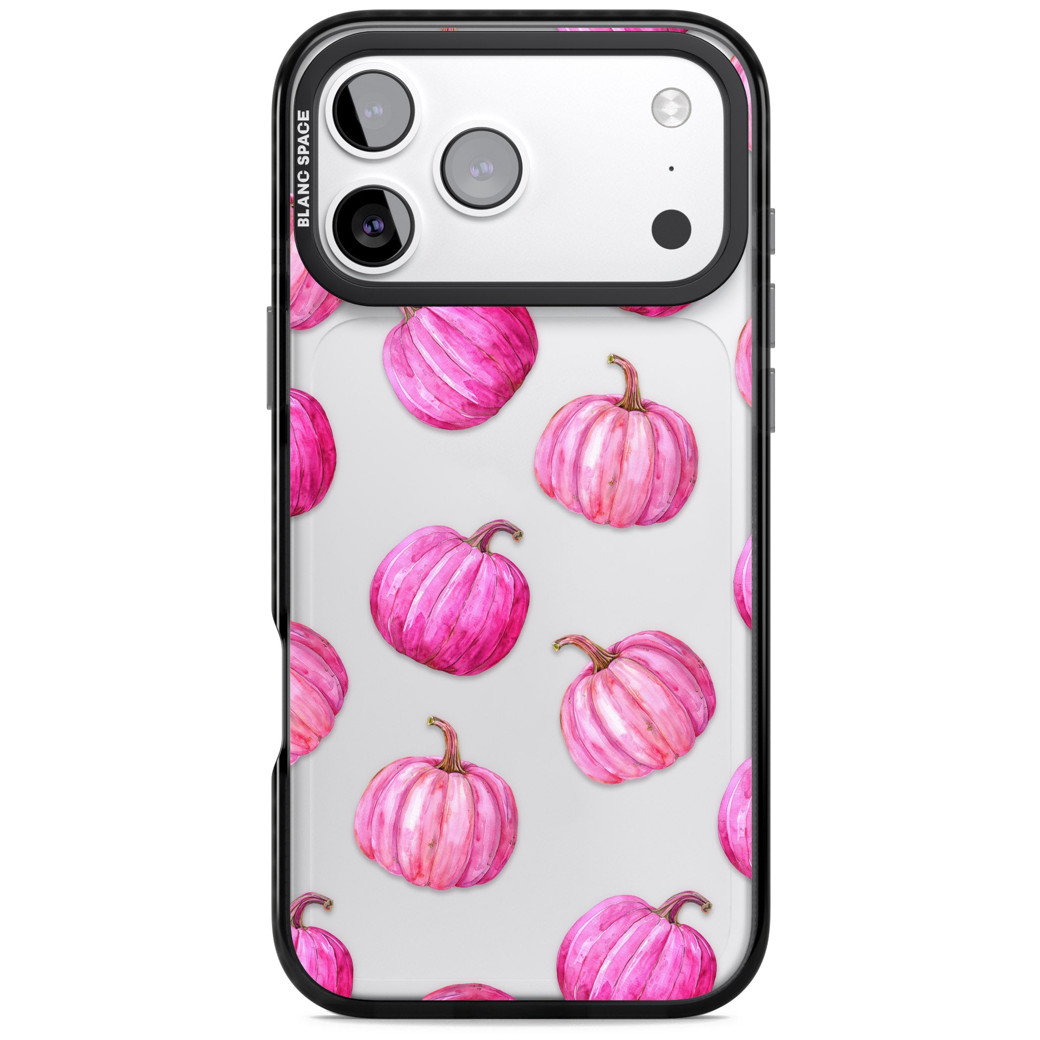 Pink Pumpkins iPhone 17 Pro Max Impact Black Phone Case
