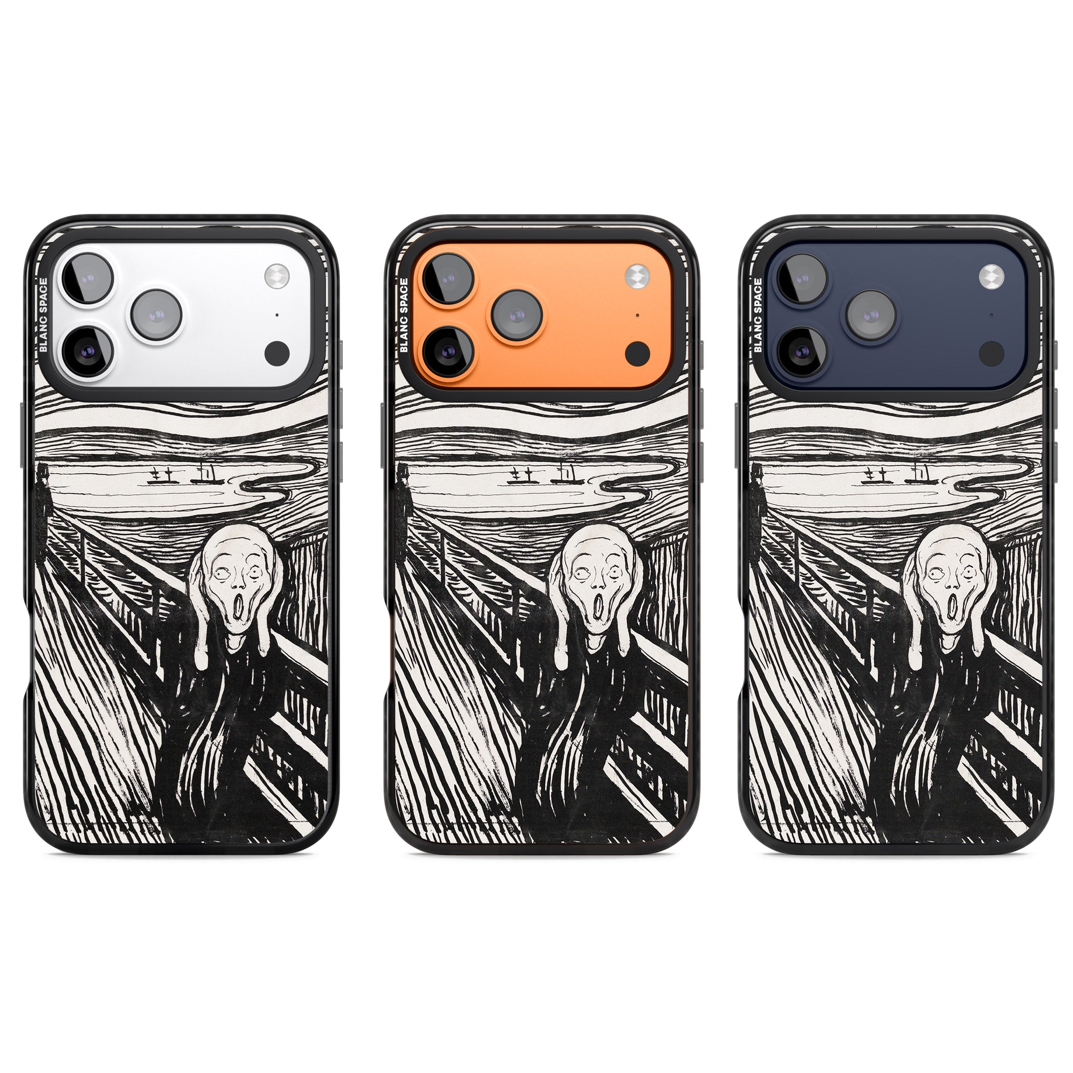 The Scream iPhone 17 Pro Impact Black Phone Case APT Impact Protection
