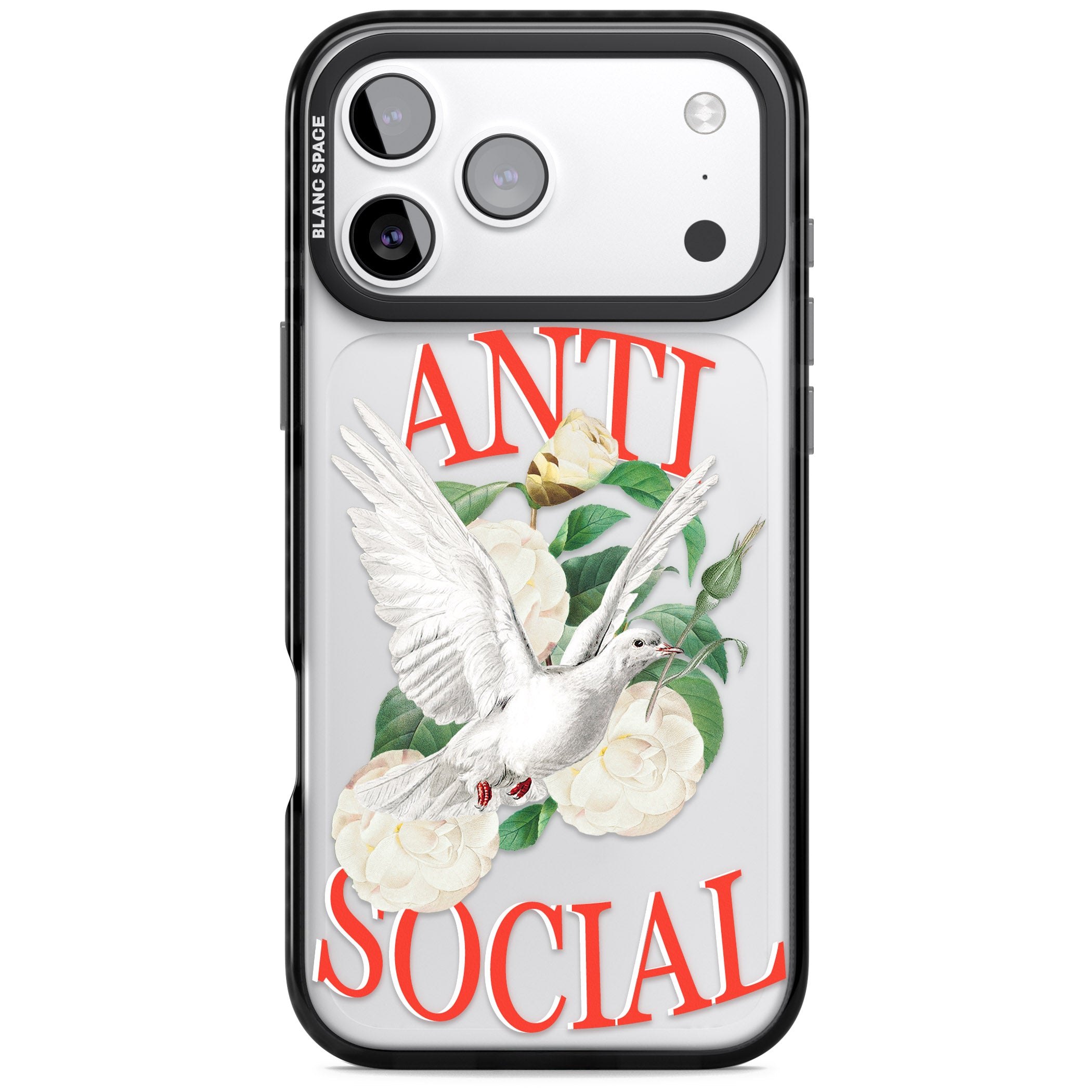 Anti Social iPhone 17 Pro Max Impact Black Phone Case