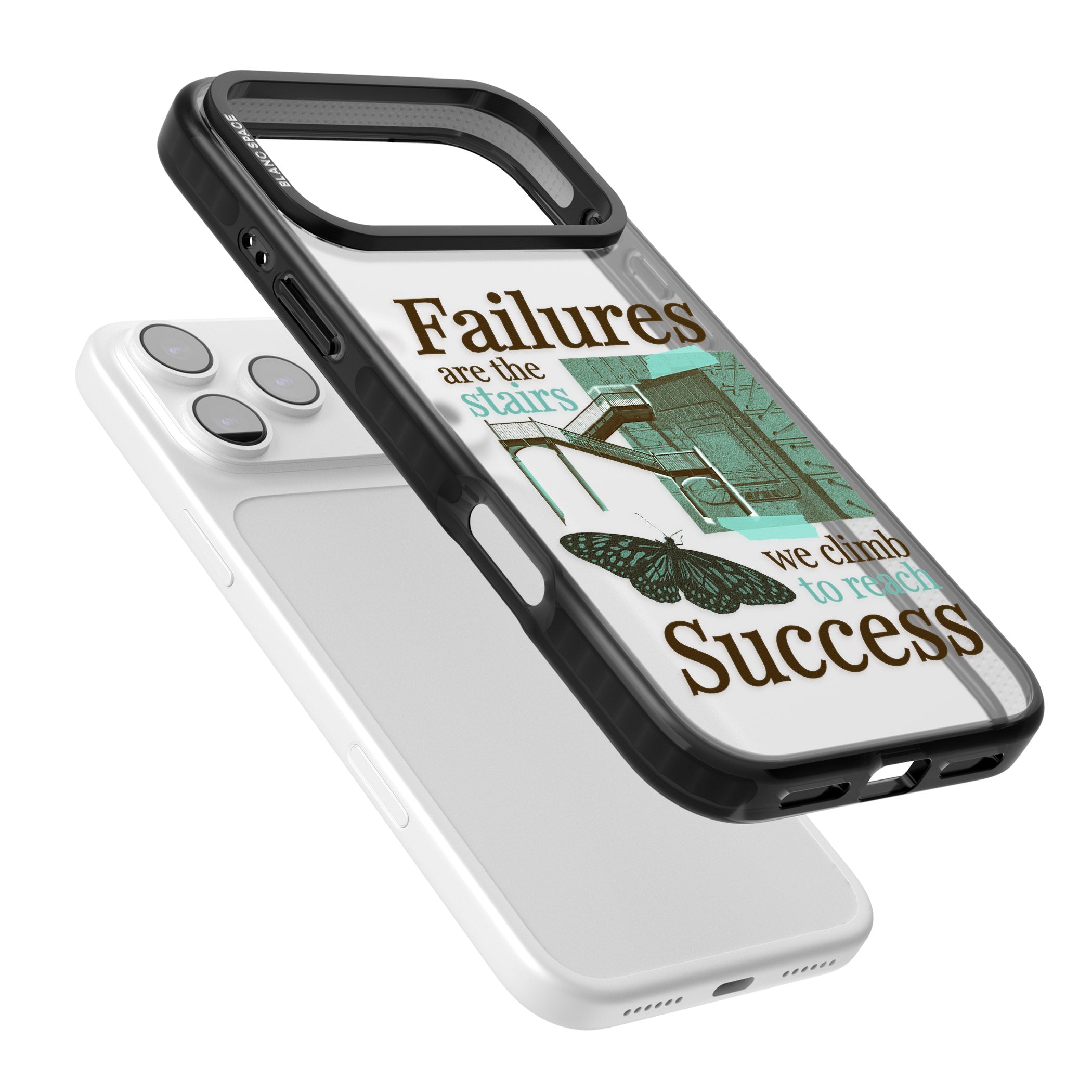 Fail To Succeed iPhone 17 Pro Max Impact Black Phone Case Colours