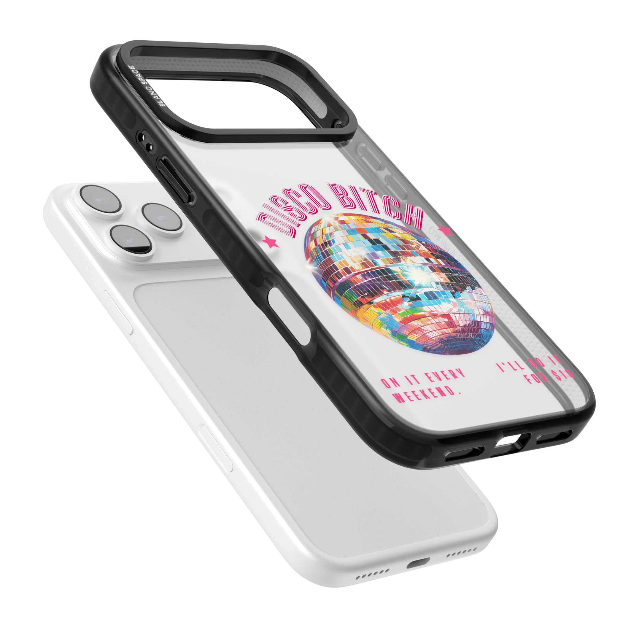 Disco B Tch iPhone 17 Pro Max Impact Black Phone Case Colours