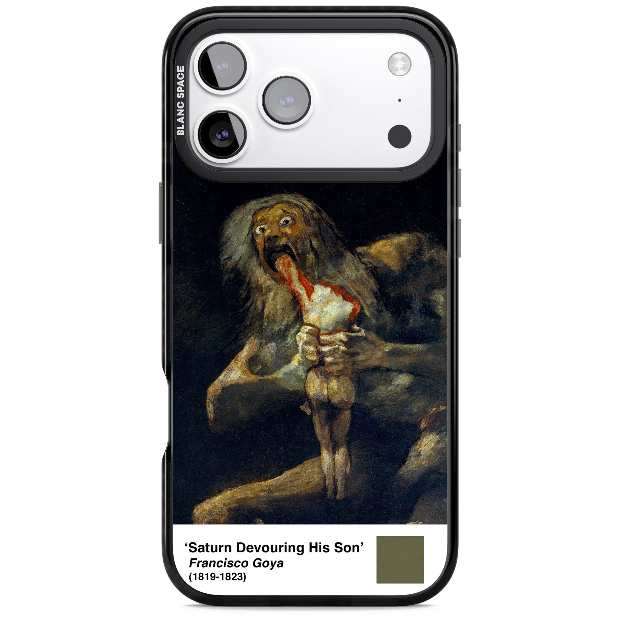 Saturn Devouring His Son iPhone 17 Pro Max Impact Black Phone Case