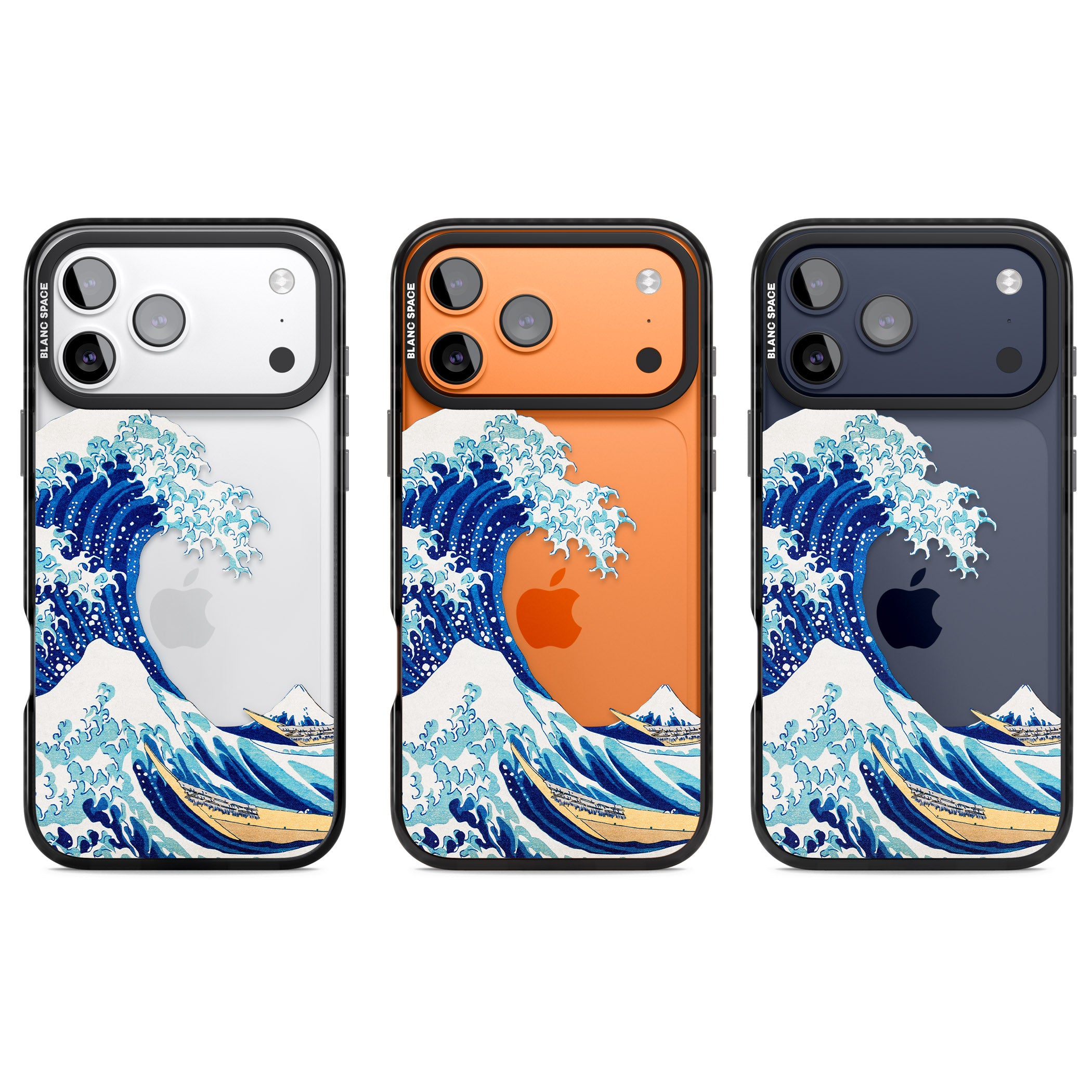 The Great Wave Of Kanagawa iPhone 17 Pro Impact Black Phone Case APT Impact Protection