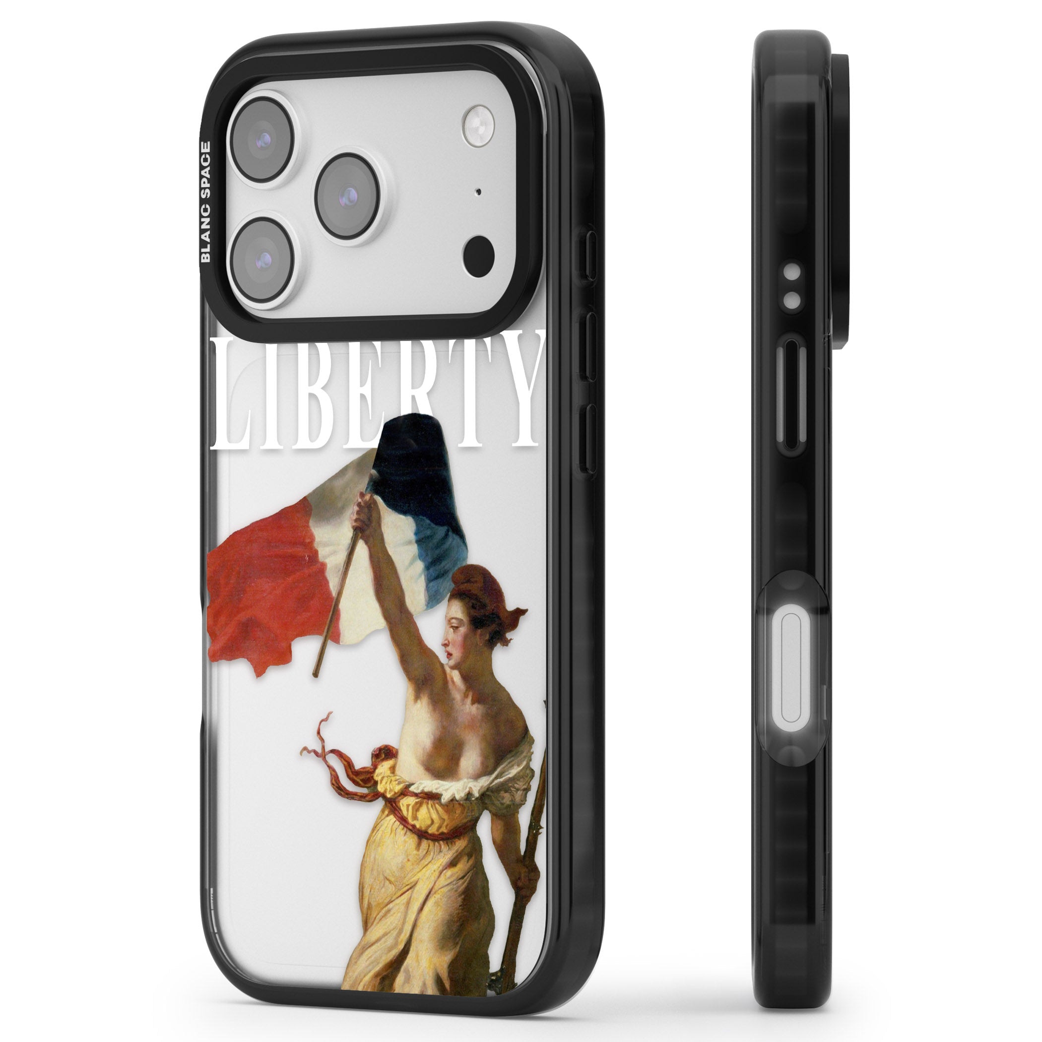 Liberty iPhone 17 Pro Max Impact Black Phone Case Side Profile