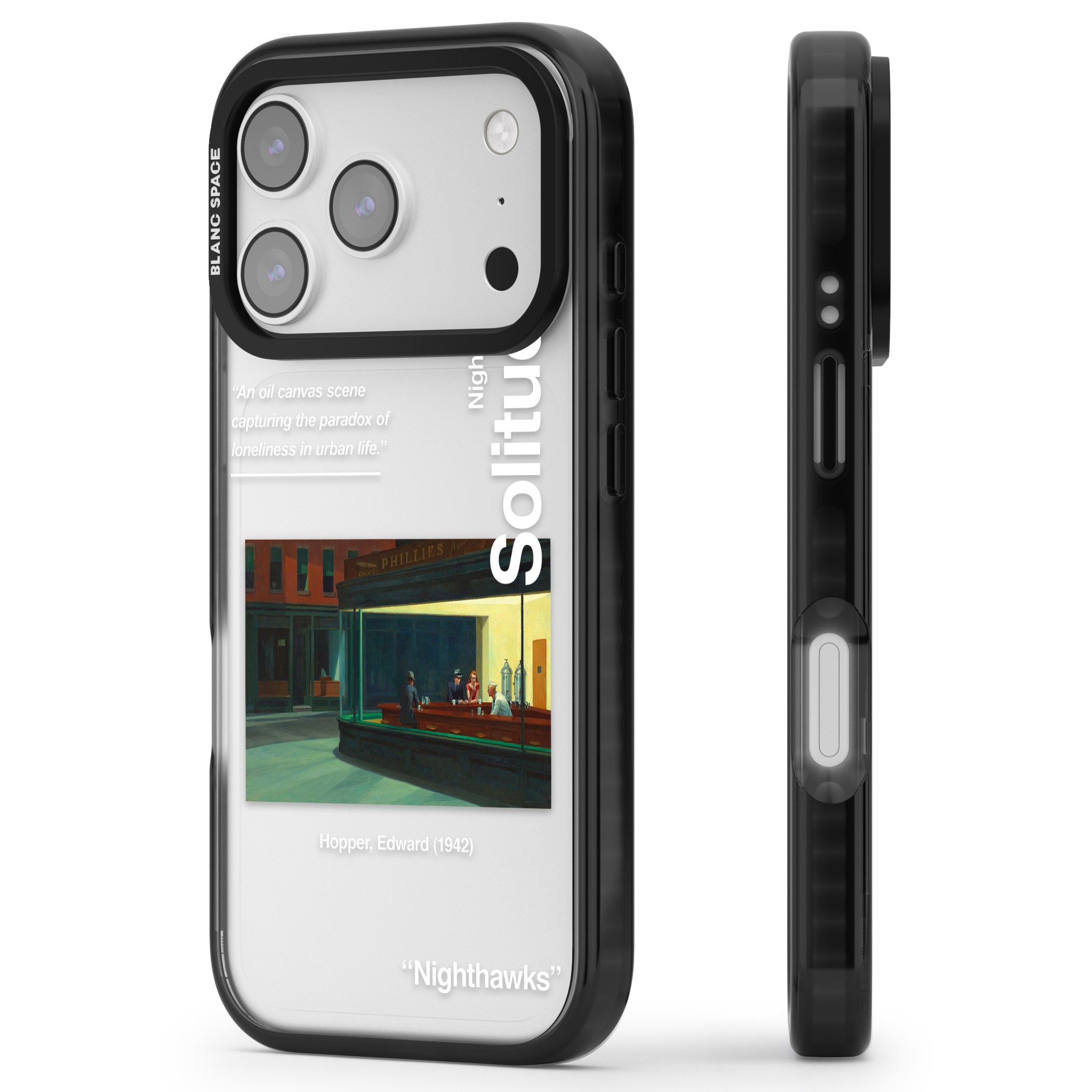Nighthawks iPhone 17 Pro Max Impact Black Phone Case Side Profile