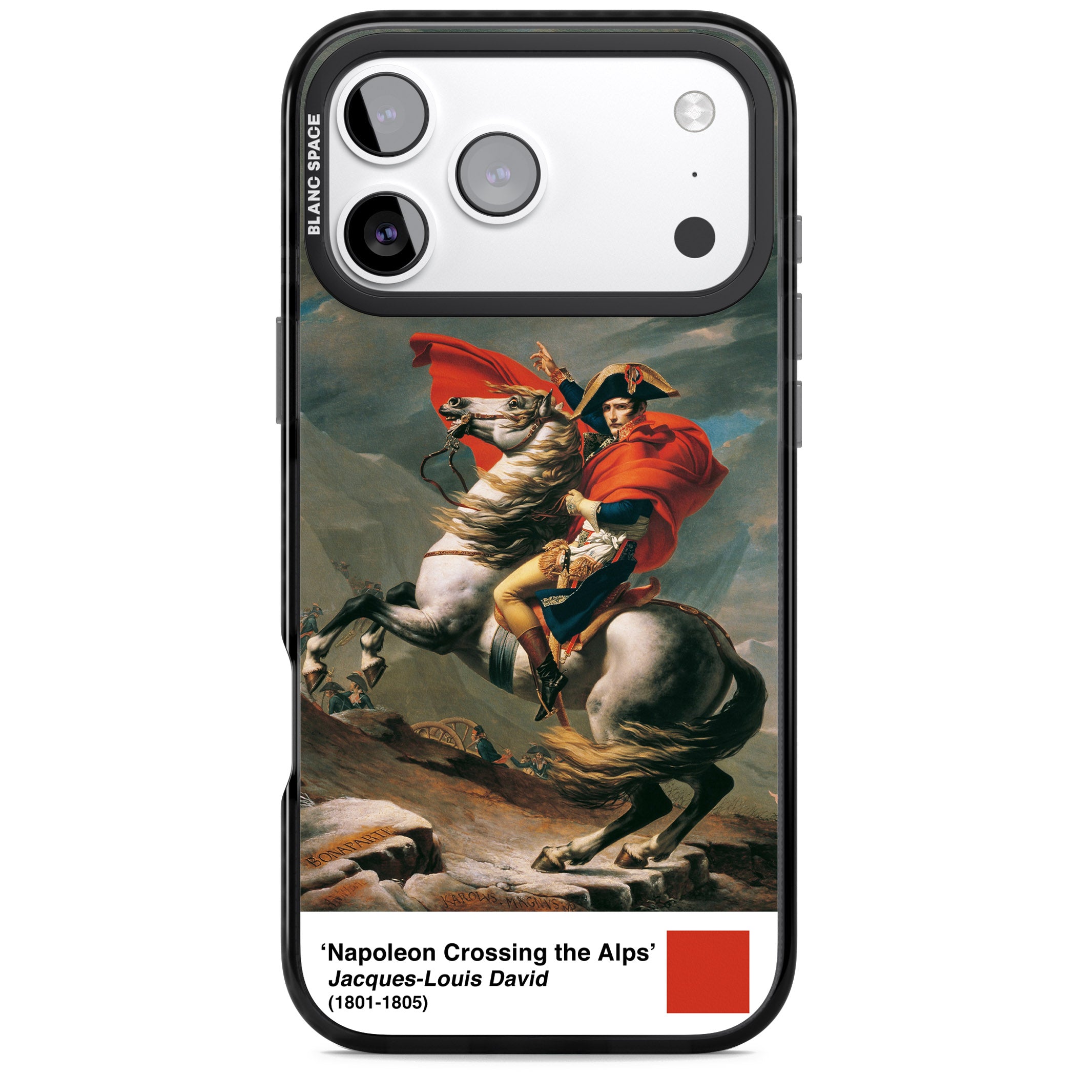 Napoleon Crossing The Alps iPhone 17 Pro Max Impact Black Phone Case