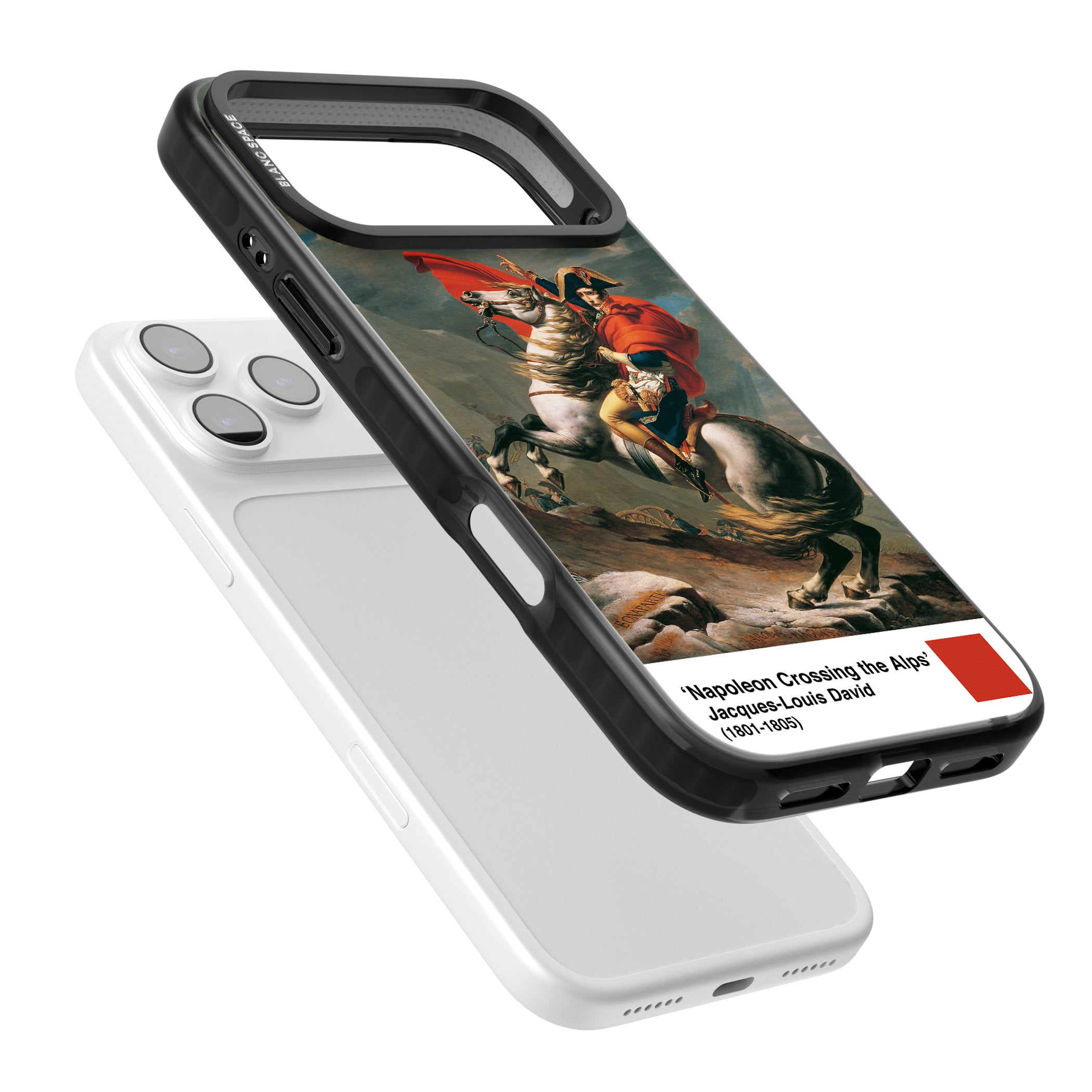 Napoleon Crossing The Alps iPhone 17 Pro Max Impact Black Phone Case Colours