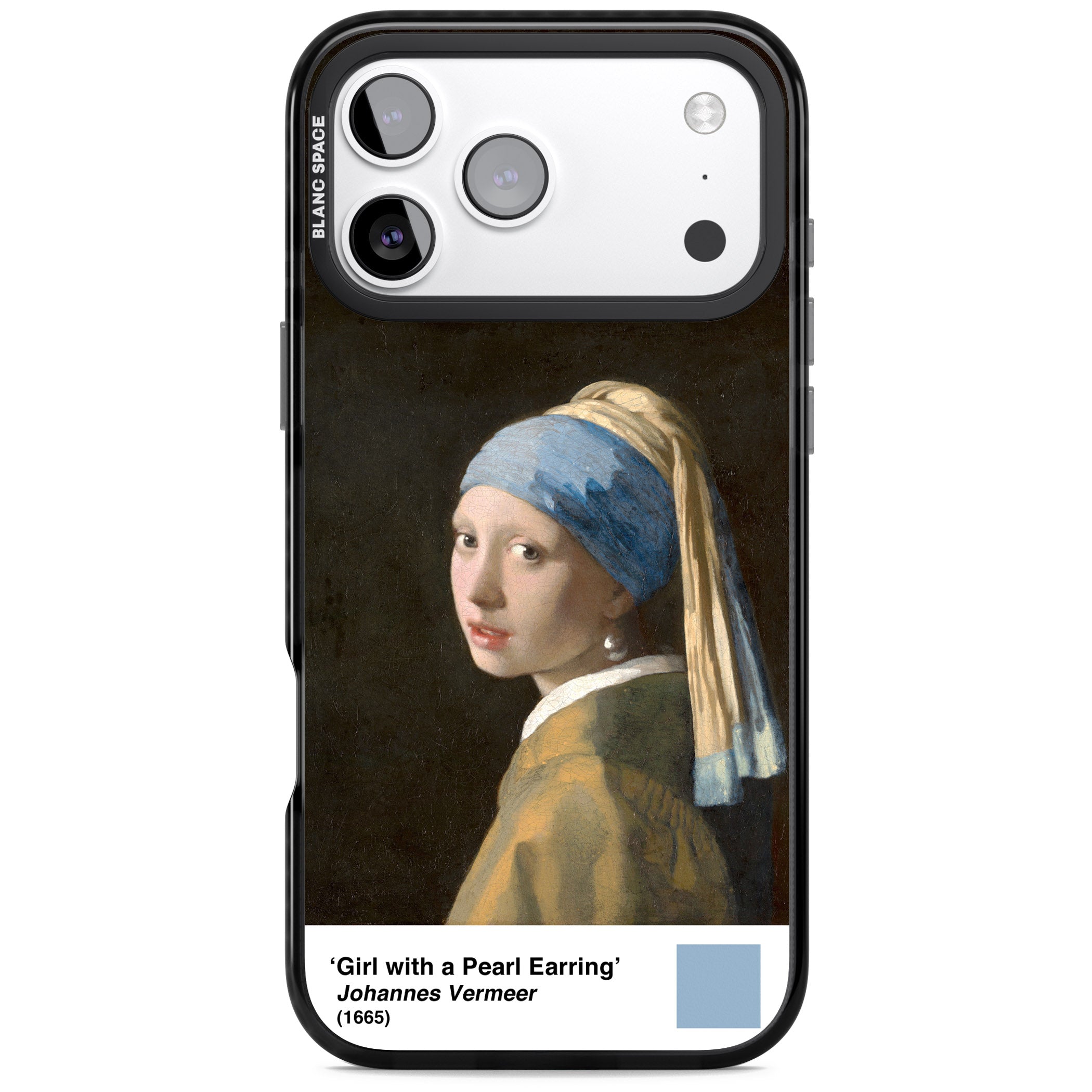 Girl With A Pearl Earring iPhone 17 Pro Max Impact Black Phone Case