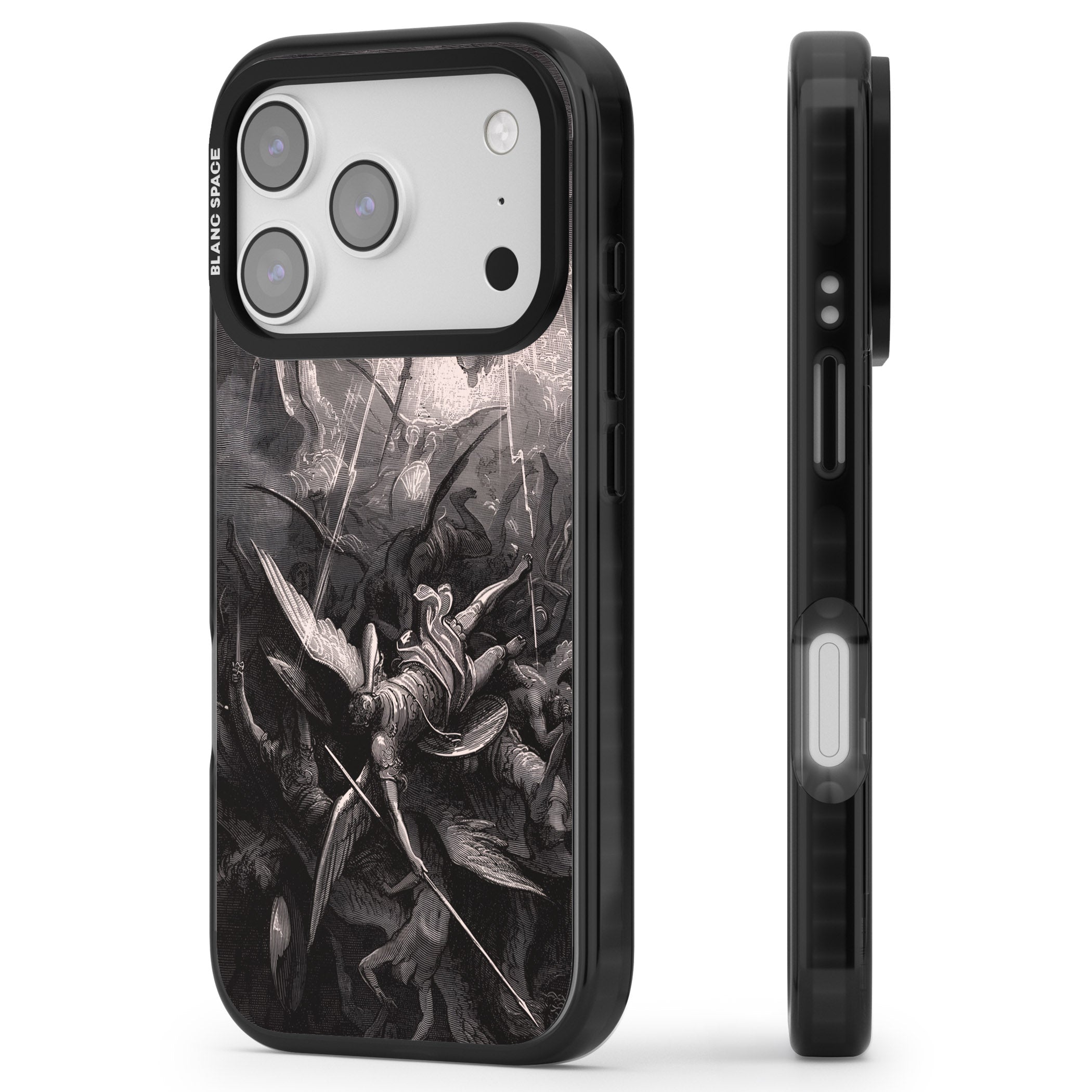 Paradise Lost iPhone 17 Pro Max Impact Black Phone Case Side Profile