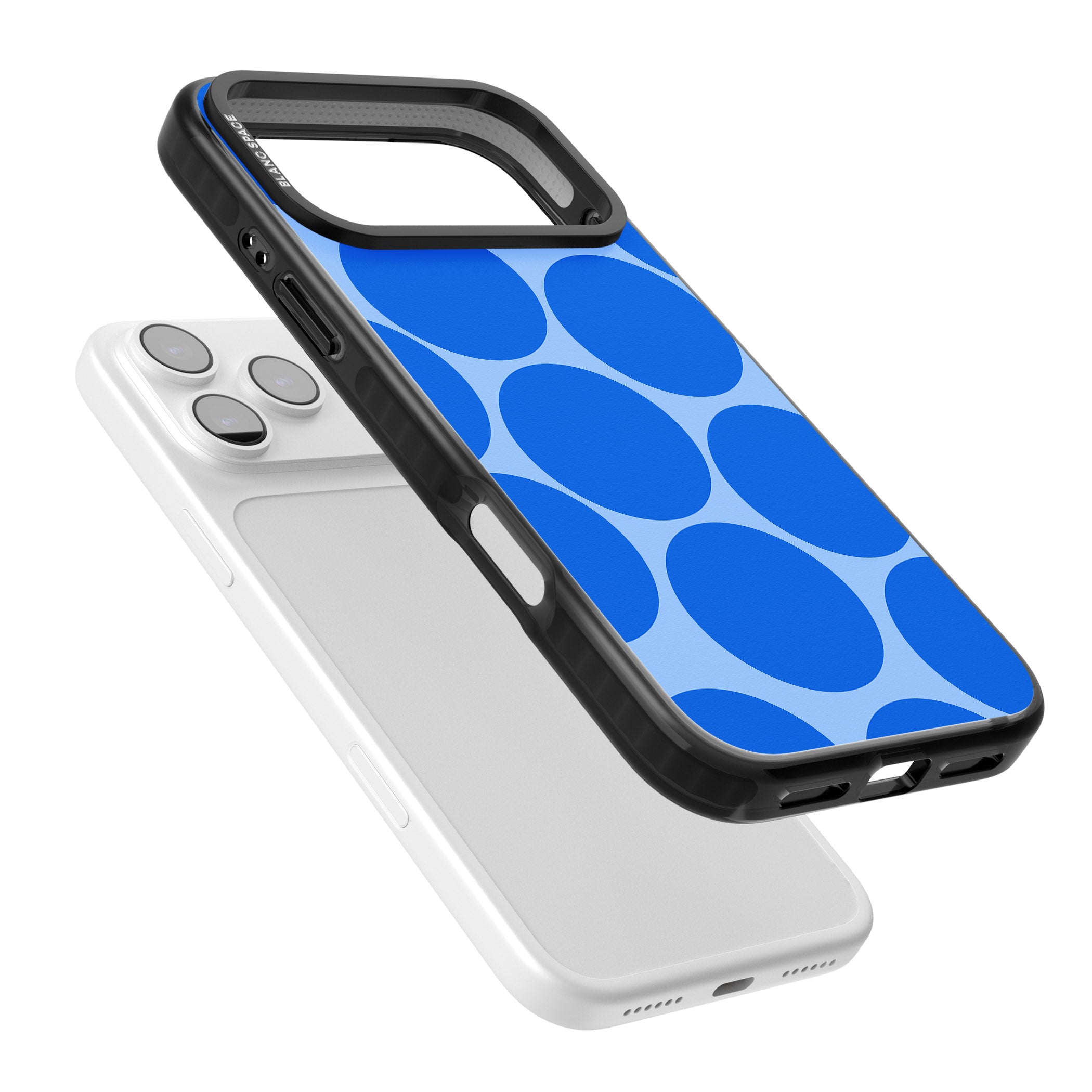Retro Blue Dot iPhone 17 Pro Max Impact Black Phone Case Colours