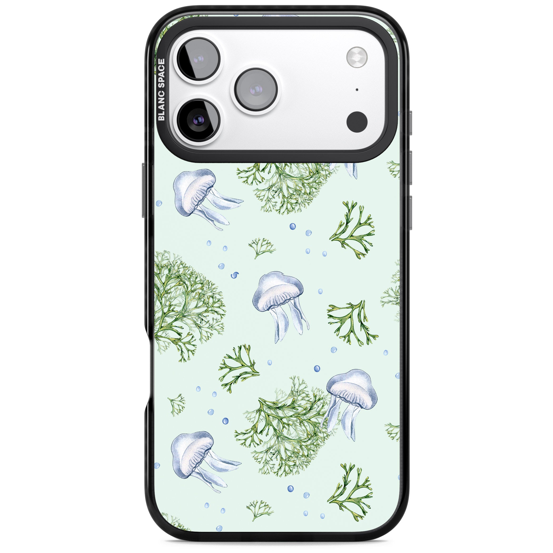 Jellyfish & Seaweed iPhone 17 Pro Max Impact Black Phone Case