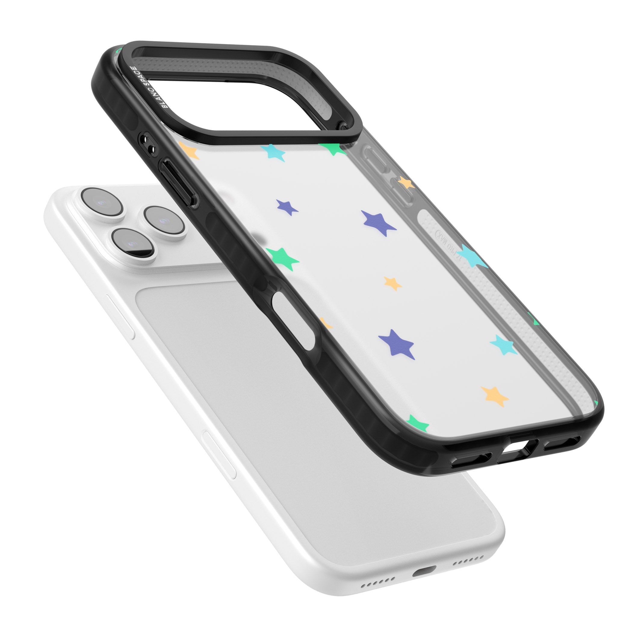 Pastel Star Pattern iPhone 17 Pro Max Impact Black Phone Case Colours