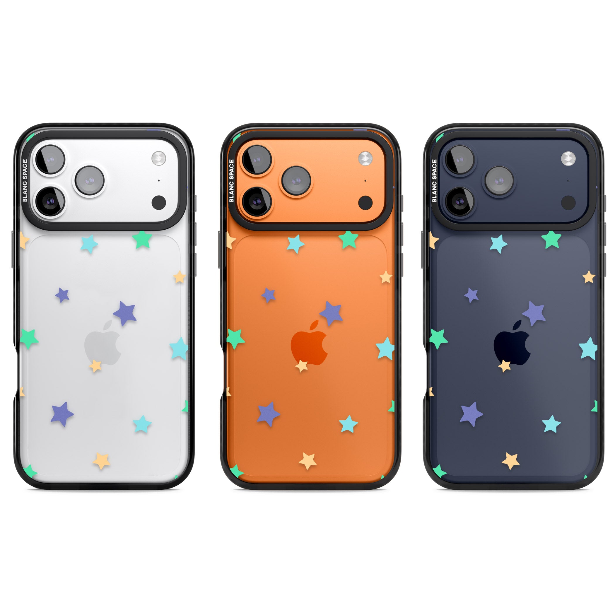 Pastel Star Pattern iPhone 17 Pro Impact Black Phone Case APT Impact Protection