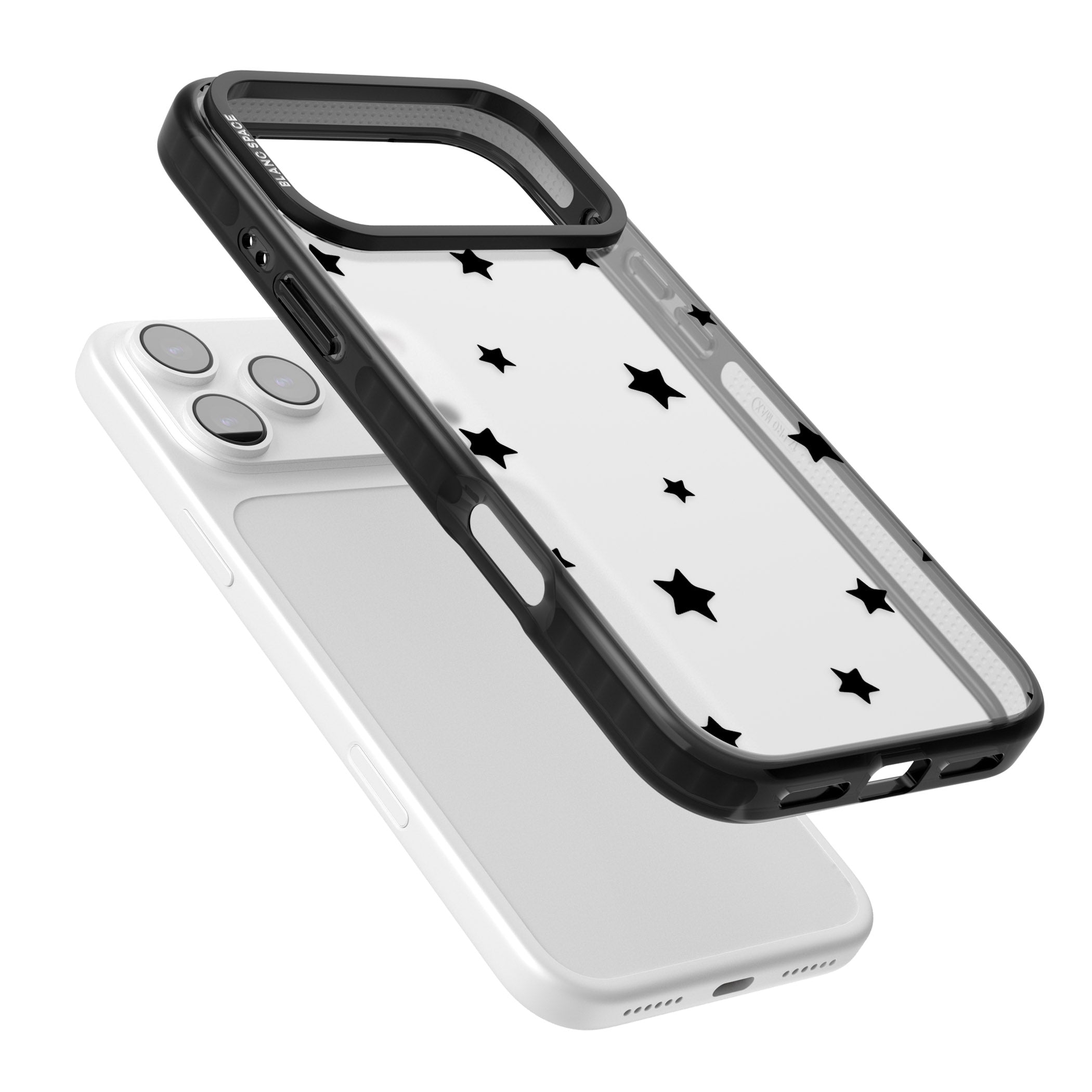 Starry Night Black Stars iPhone 17 Pro Max Impact Black Phone Case Colours