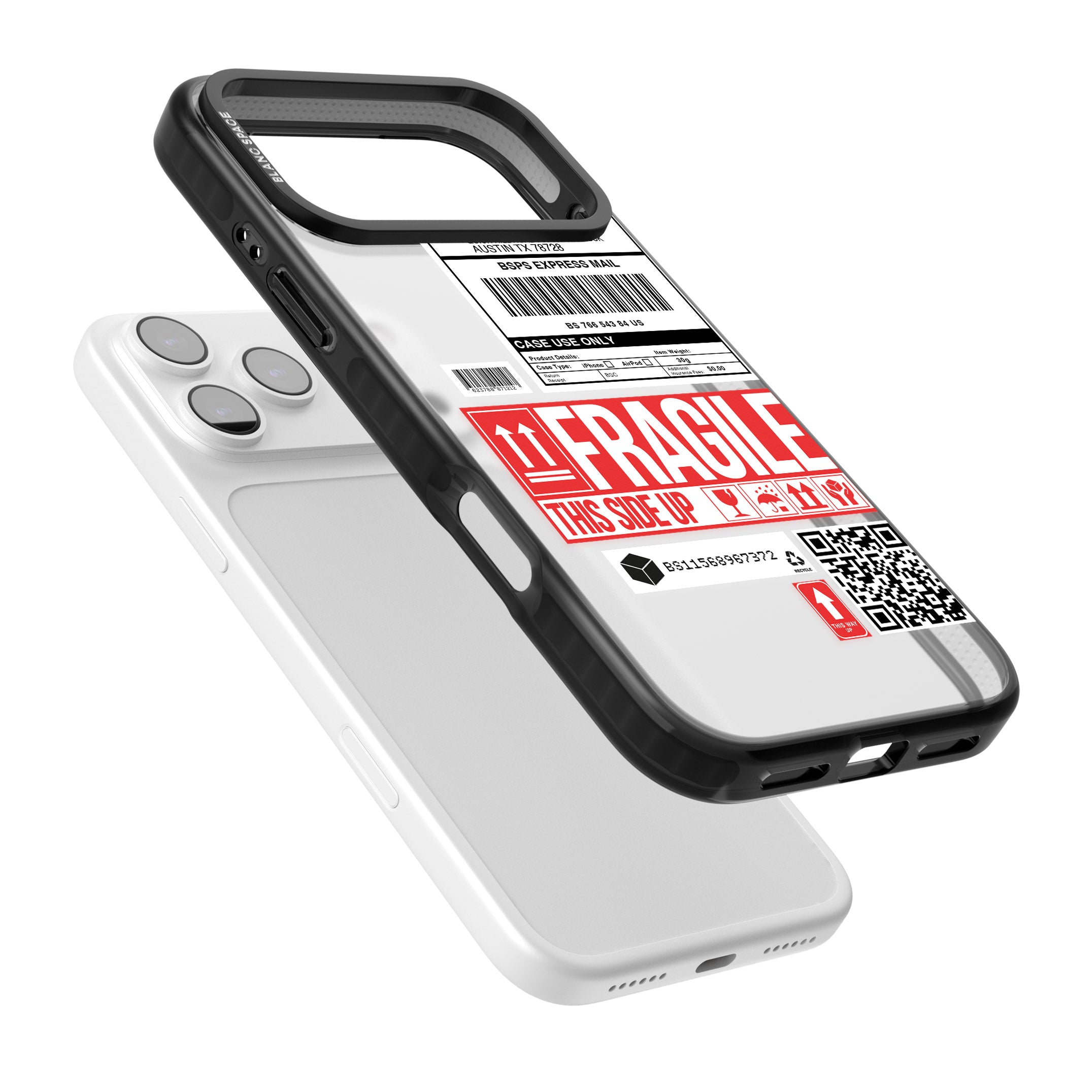 Shipping Label iPhone 17 Pro Max Impact Black Phone Case Colours
