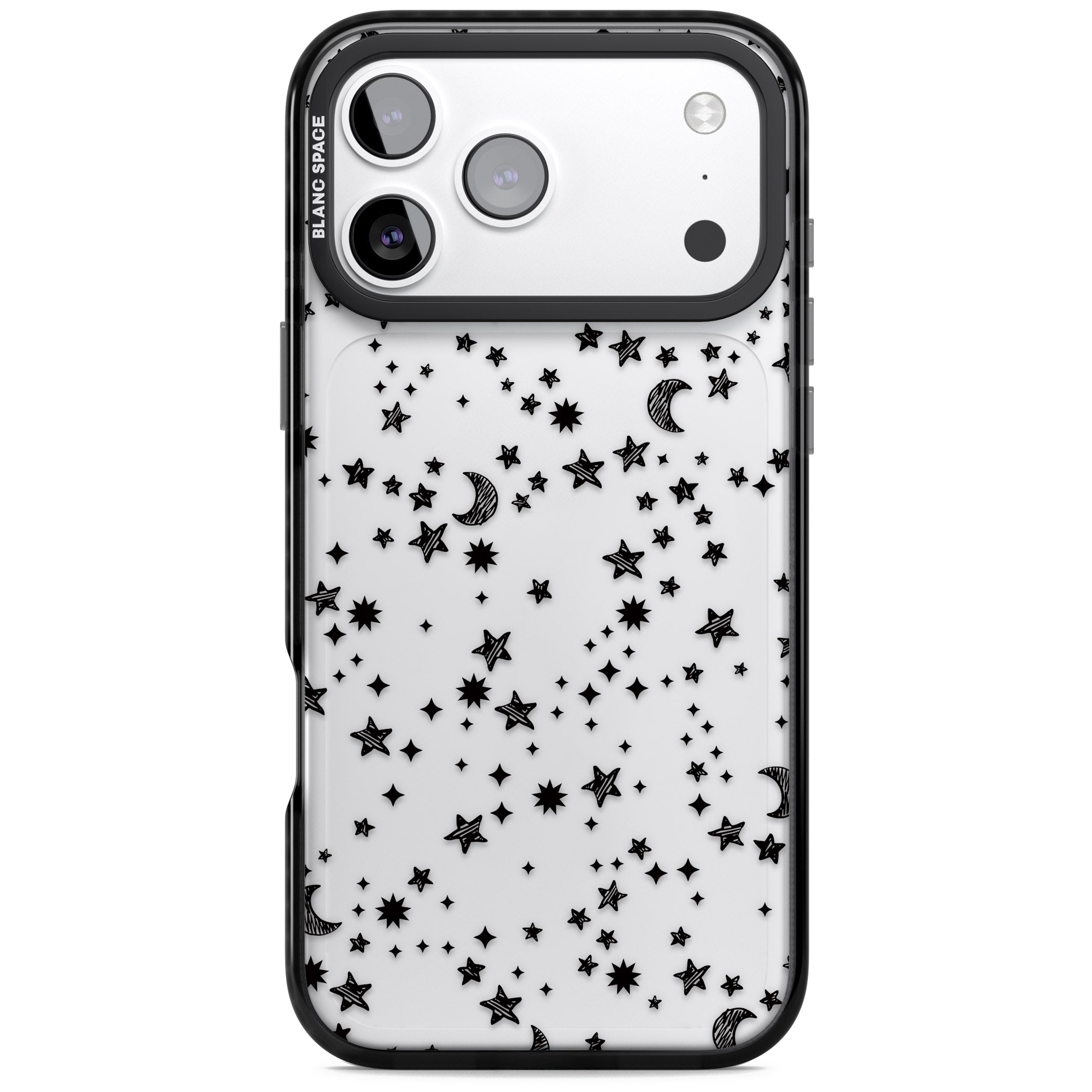 Black Cosmic Galaxy Pattern iPhone 17 Pro Max Impact Black Phone Case