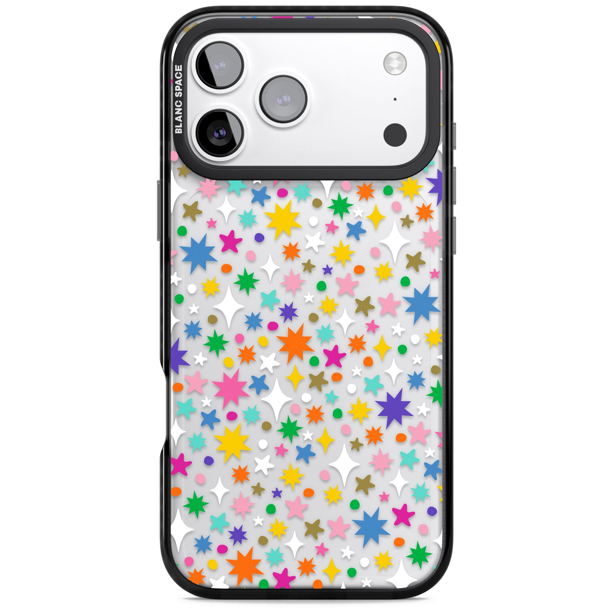 Rainbow Starburst iPhone 17 Pro Max Impact Black Phone Case